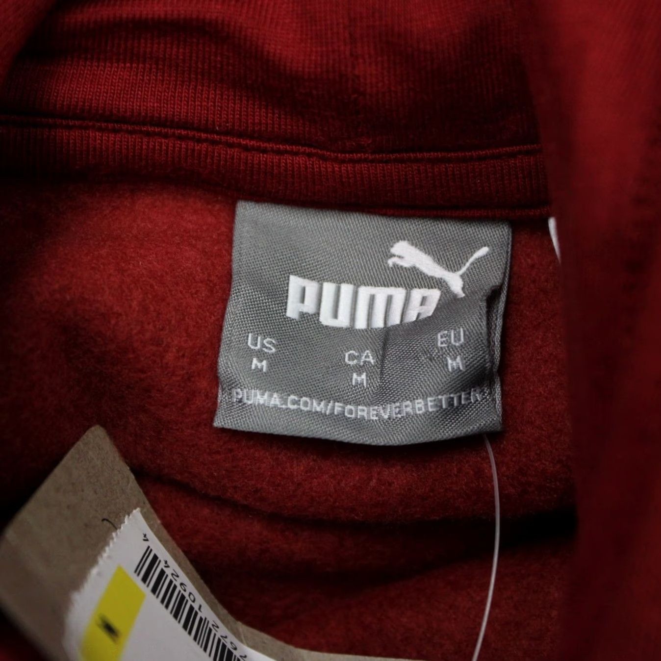 Puma PUMA Hoodie Mens Medium Red Up Hooded Sweatshirt Kangaroo Pocket NWT Size US M / EU 48-50 / 2 - 7 Thumbnail