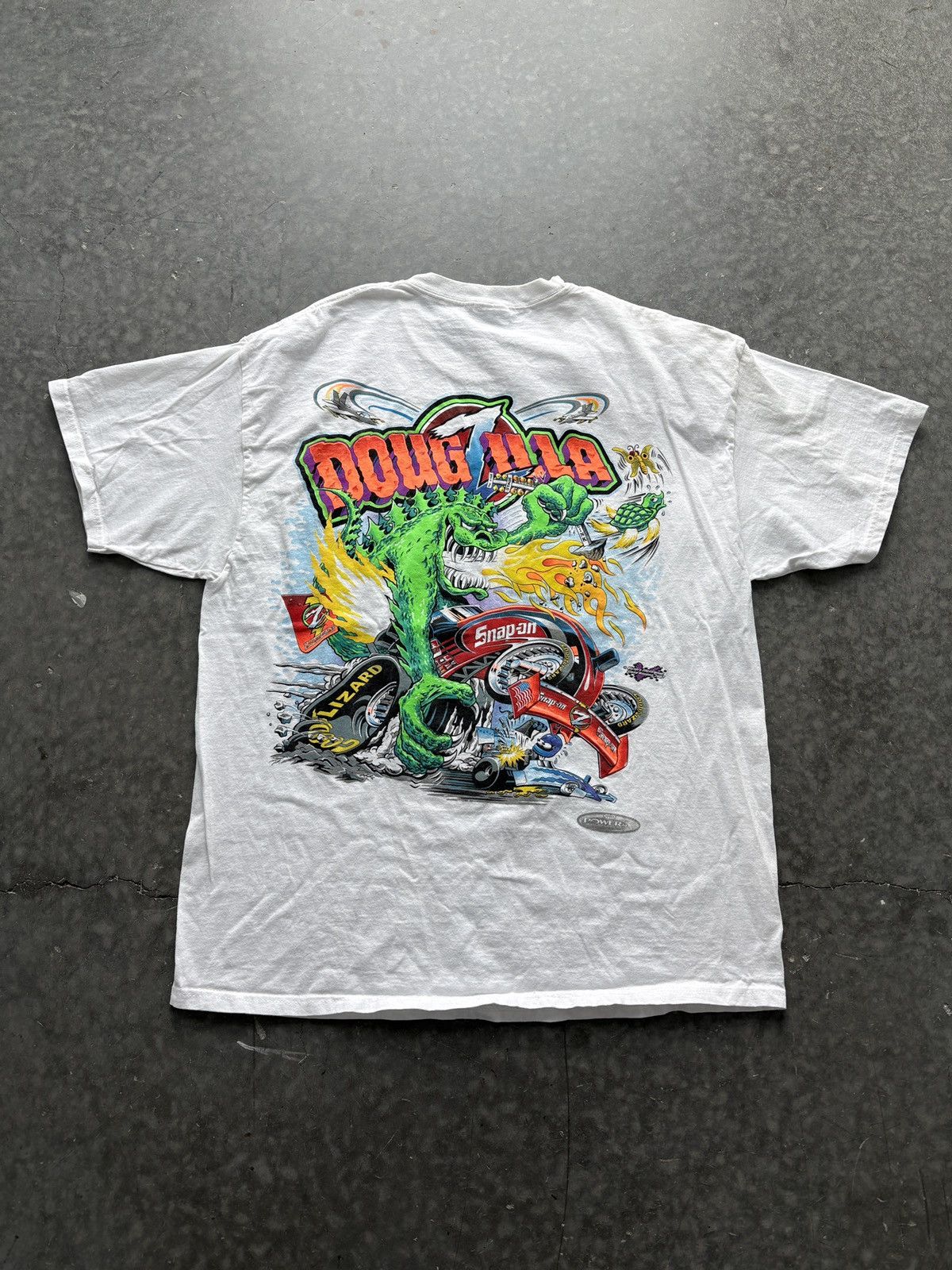 Vintage Vintage Y2K Snap On Dougzilla Graphic Tee Size US XL / EU 56 / 4 - 1 Thumbnail
