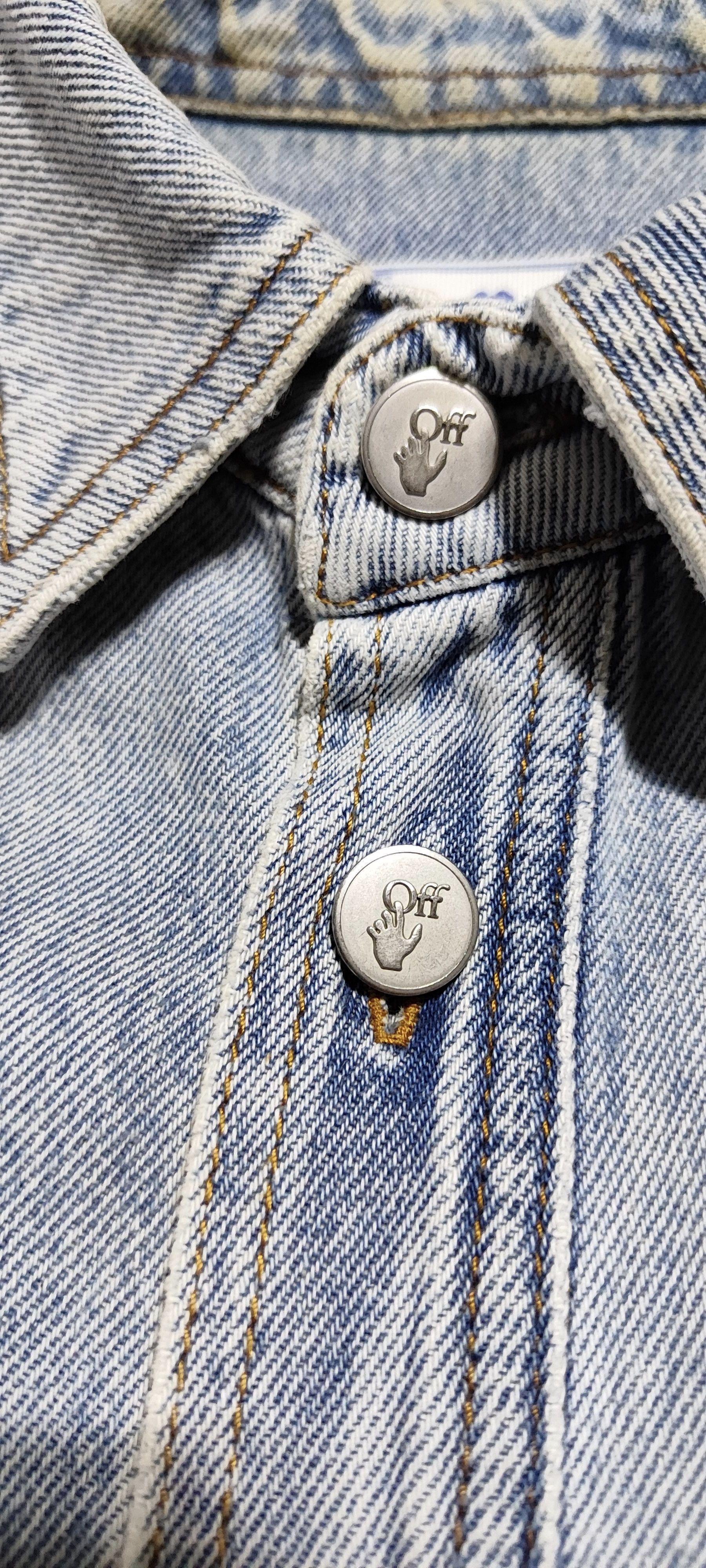Off-White Off-White Black Arrow Motif Iconic Logo Denim Jacket Size US XL / EU 56 / 4 - 10 Thumbnail