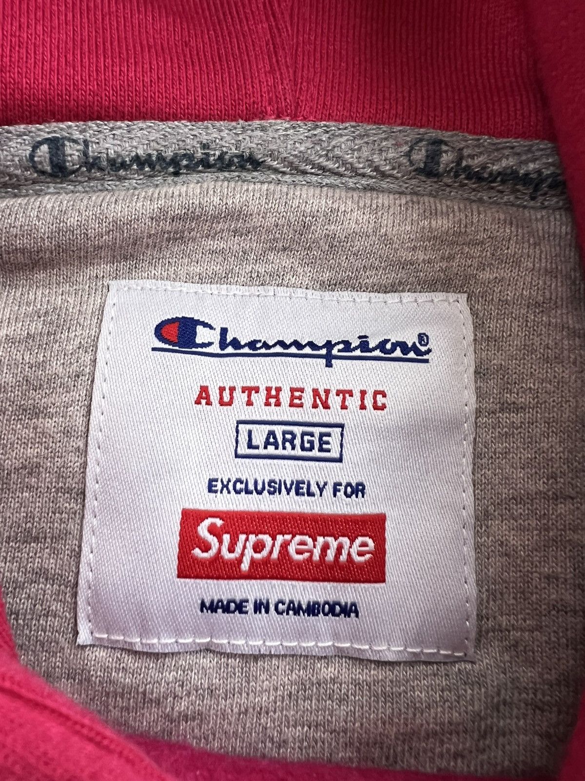 Champion × Supreme Supreme x Champion Label Hooded Sweatshirt Size US L / EU 52-54 / 3 - 7 Thumbnail
