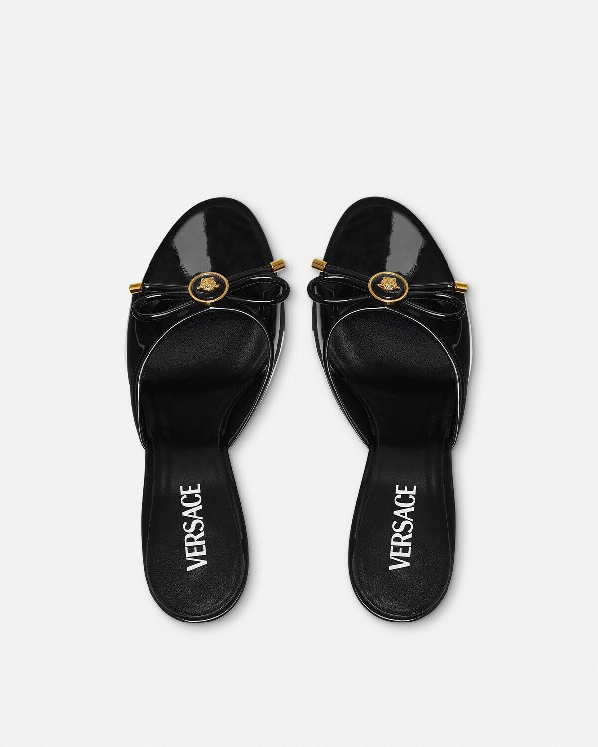Versace VERSACE Opera Bow Black/Gold 85mm Mules New Authentic Size US 9.5 / IT 39.5 - 4 Thumbnail