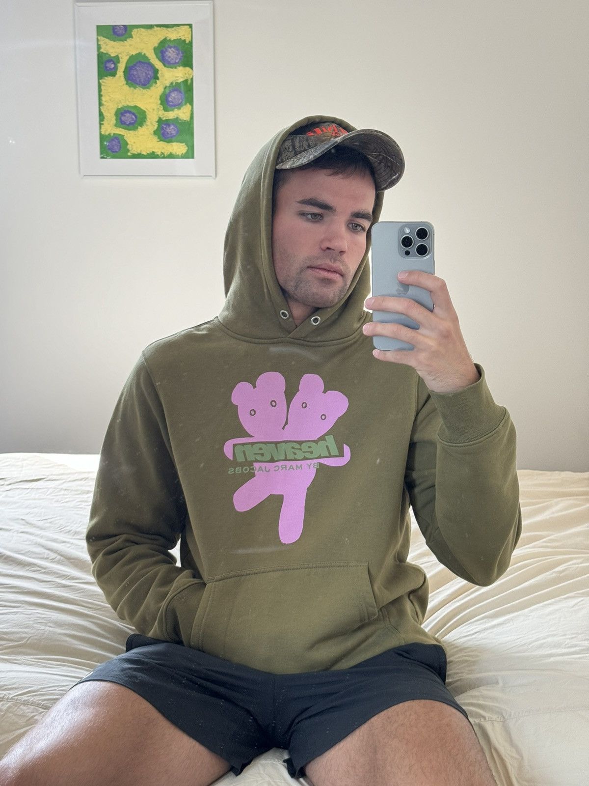 image of Heaven By Marc Jacobs Hoodie in Green, Men's (Size Large)