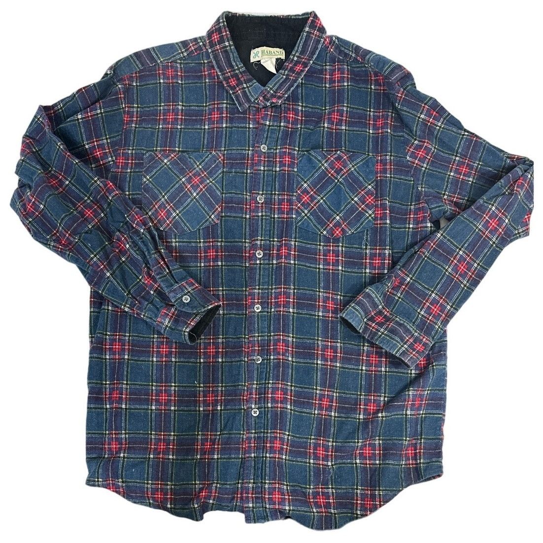 Haband HABAND Vintage Blue and Red Plaid Flannel Button Down Size US S / EU 44-46 / 1 - 1 Thumbnail