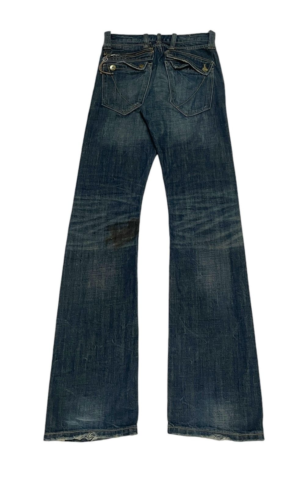 If Six Was Nine Rare Design Vintage Brand Apestain Flared Jeans 1990s Size US 30 / EU 46 - 2 Thumbnail