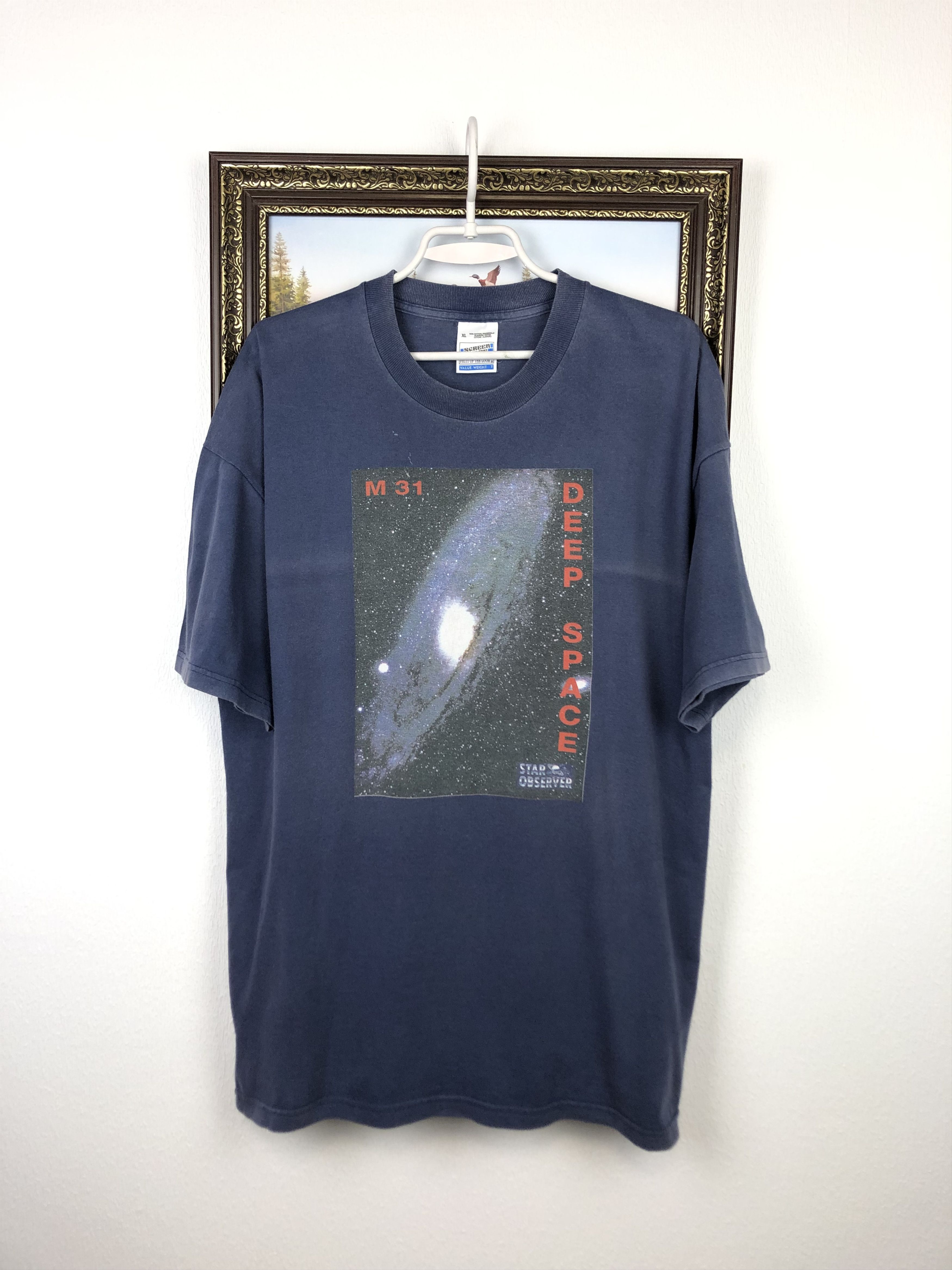 Vintage Vintage 90' Star Trek M31 Deep Space Observer Rare Tee Shirt Size US XL / EU 56 / 4 - 1 Thumbnail