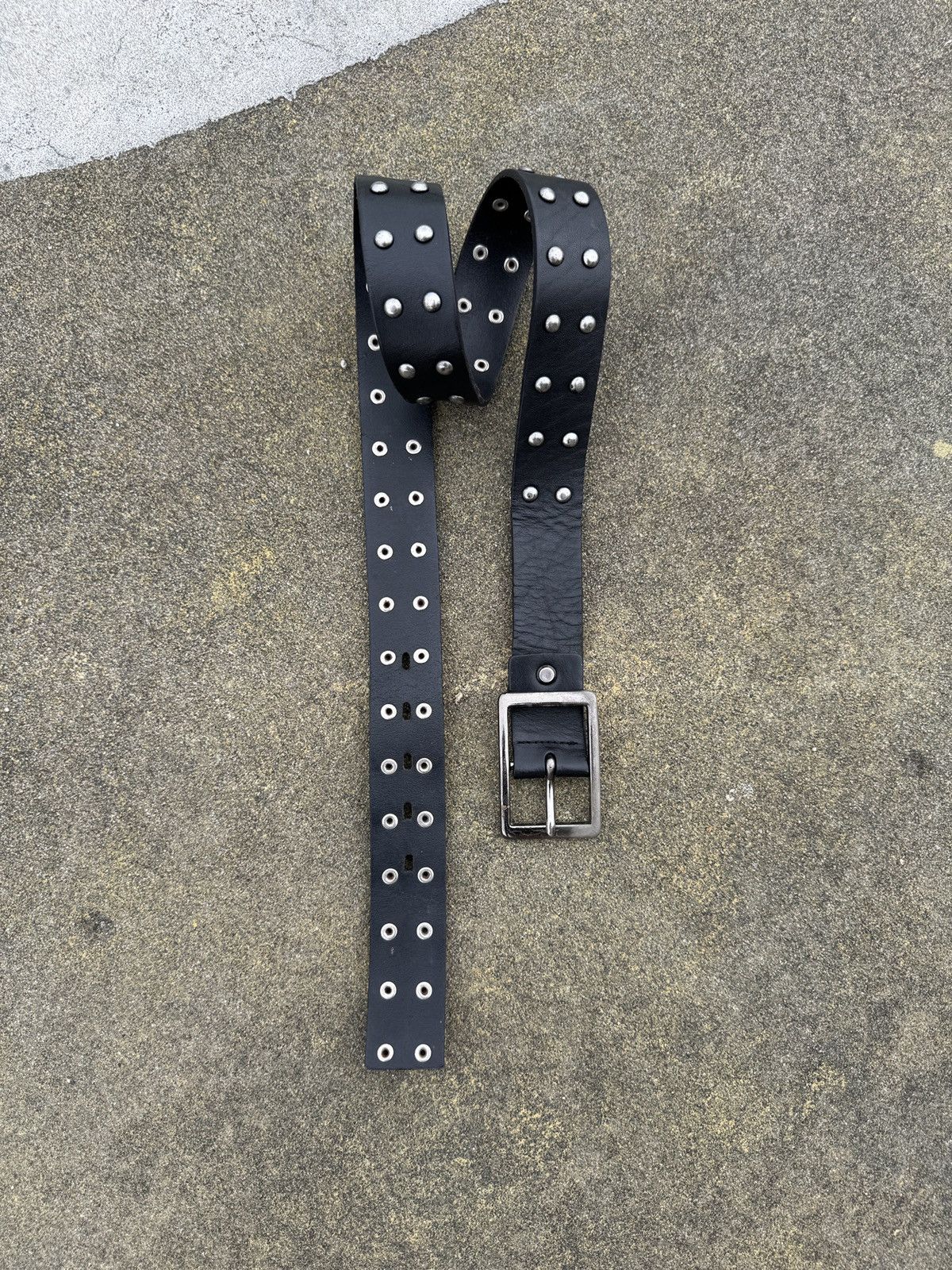 Vintage Studed Laether Belt Feera Giazzi With One Prong Size ONE SIZE - 1 Thumbnail