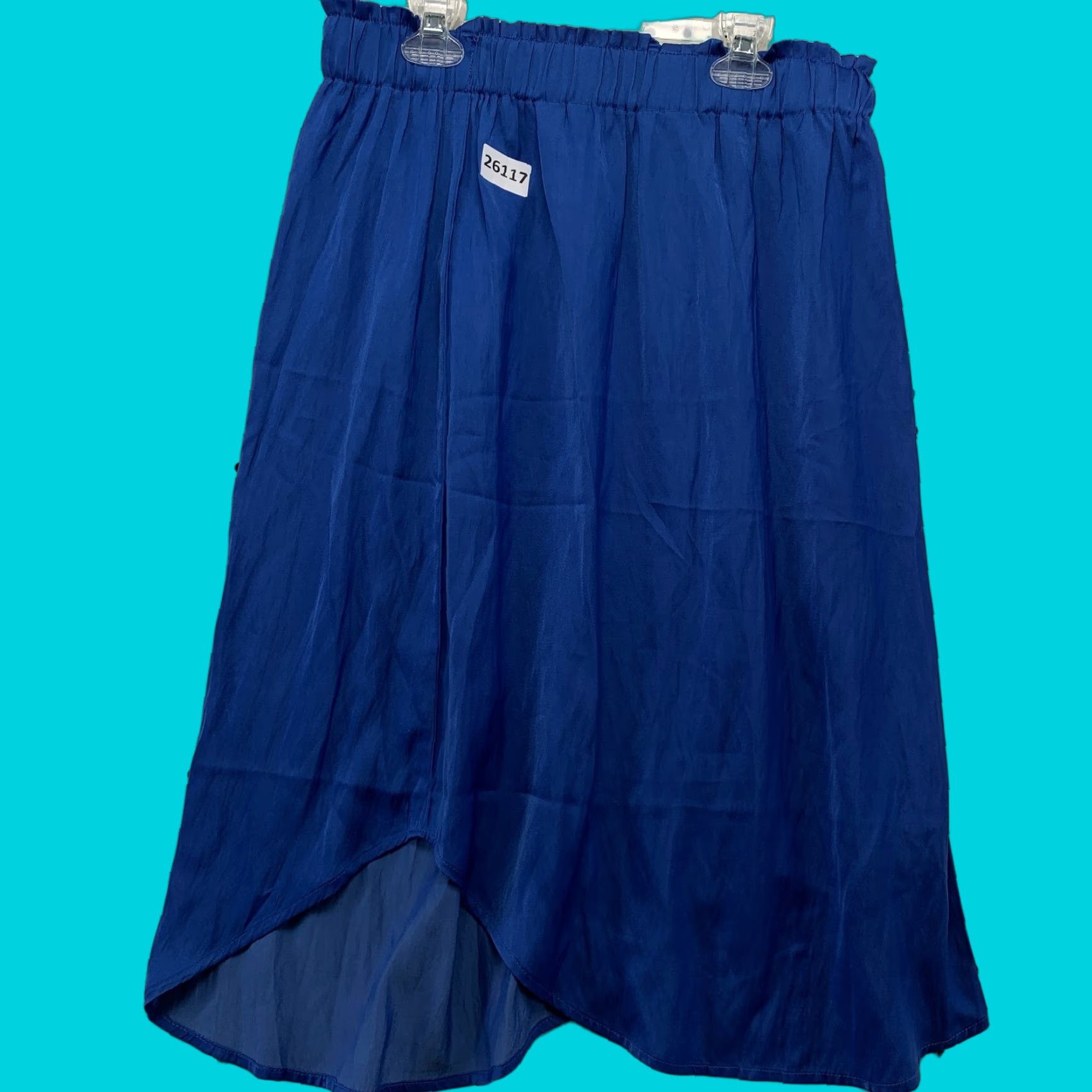 Loft VINTAGE LOFT Blue A-Line Pull On Skirt Womens Small NWT 29x28 Size 28" / US 6 / IT 42 - 1 Thumbnail