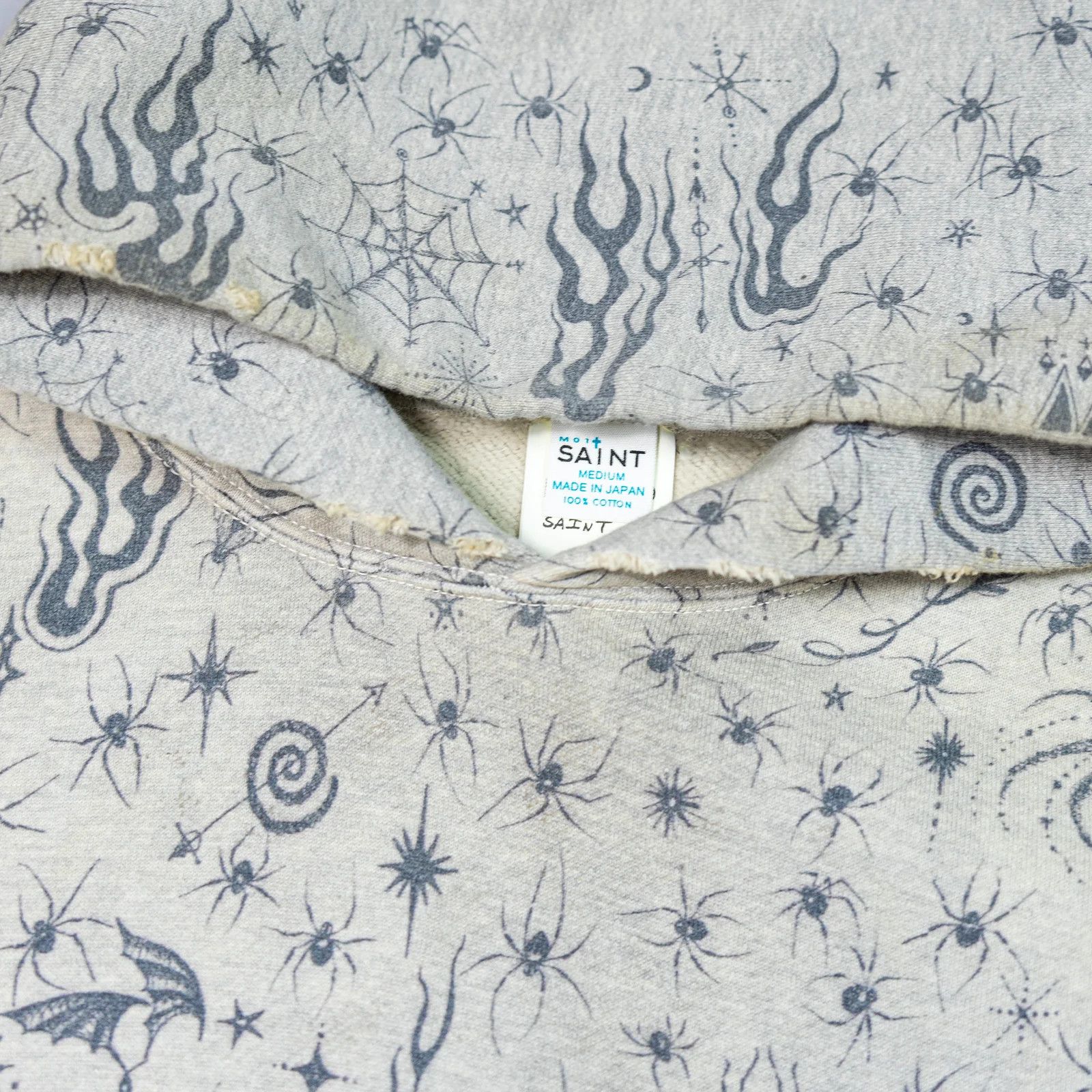 READYMADE × Saint Michael × Vintage Saint Michael Dr. Woo Tattoo All over Print Hoodie Size US XL / EU 56 / 4 - 3 Thumbnail