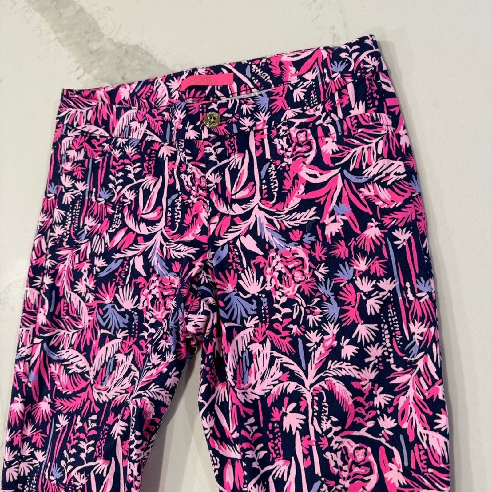 Lilly Pulitzer Lilly Pulitzer Kelly Skinny Ankle Pants Womens 4 Bright Navy Size 27" / US 4 / IT 40 - 5 Thumbnail