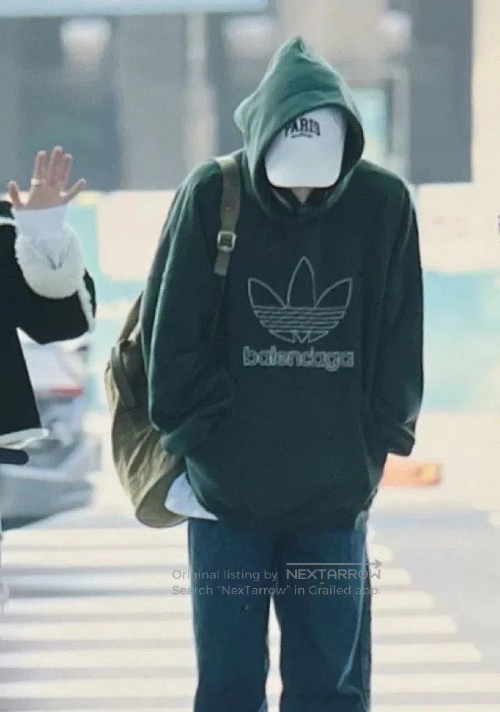 Balenciaga Balenciaga x Adidas Green Logo Hoodie. Size US S / EU 44-46 / 1 - 8 Thumbnail
