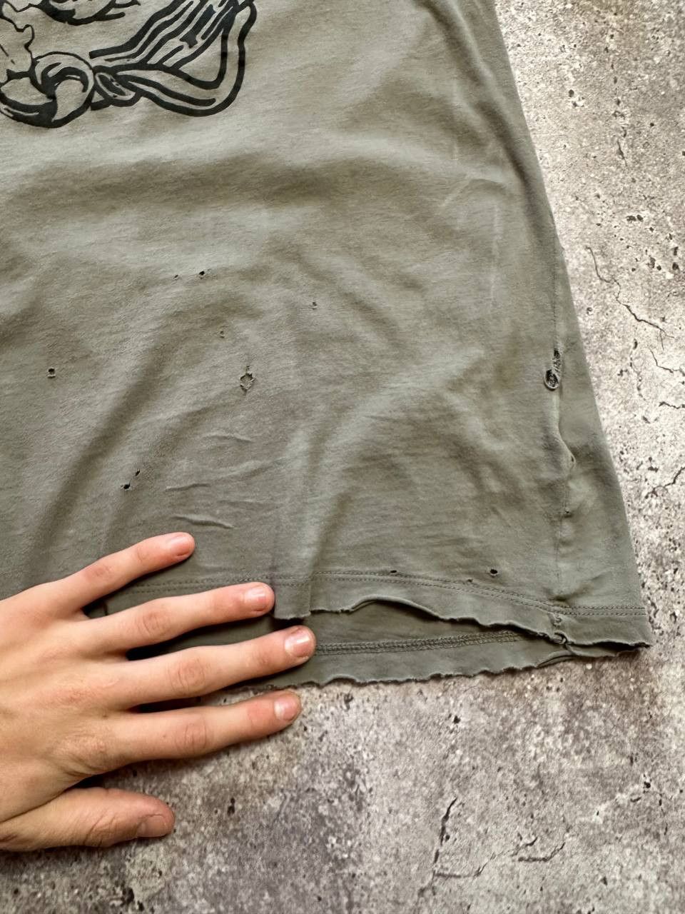 Versace Versace Gray Logo T-Shirt Distressed Size US M / EU 48-50 / 2 - 5 Thumbnail