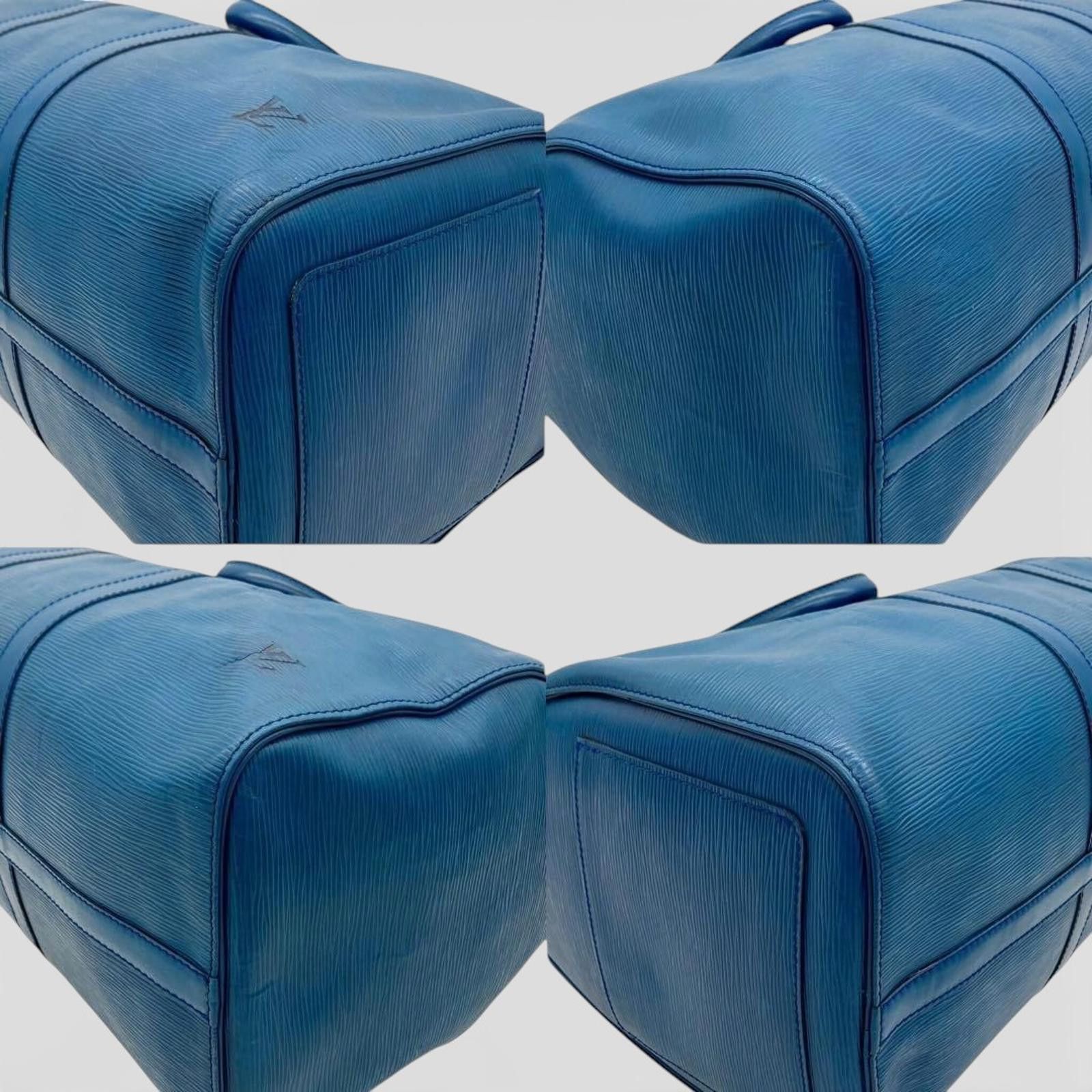 Louis Vuitton Louis Vuitton - Men's Blue Leather Travel Bag Size ONE SIZE - 4 Thumbnail