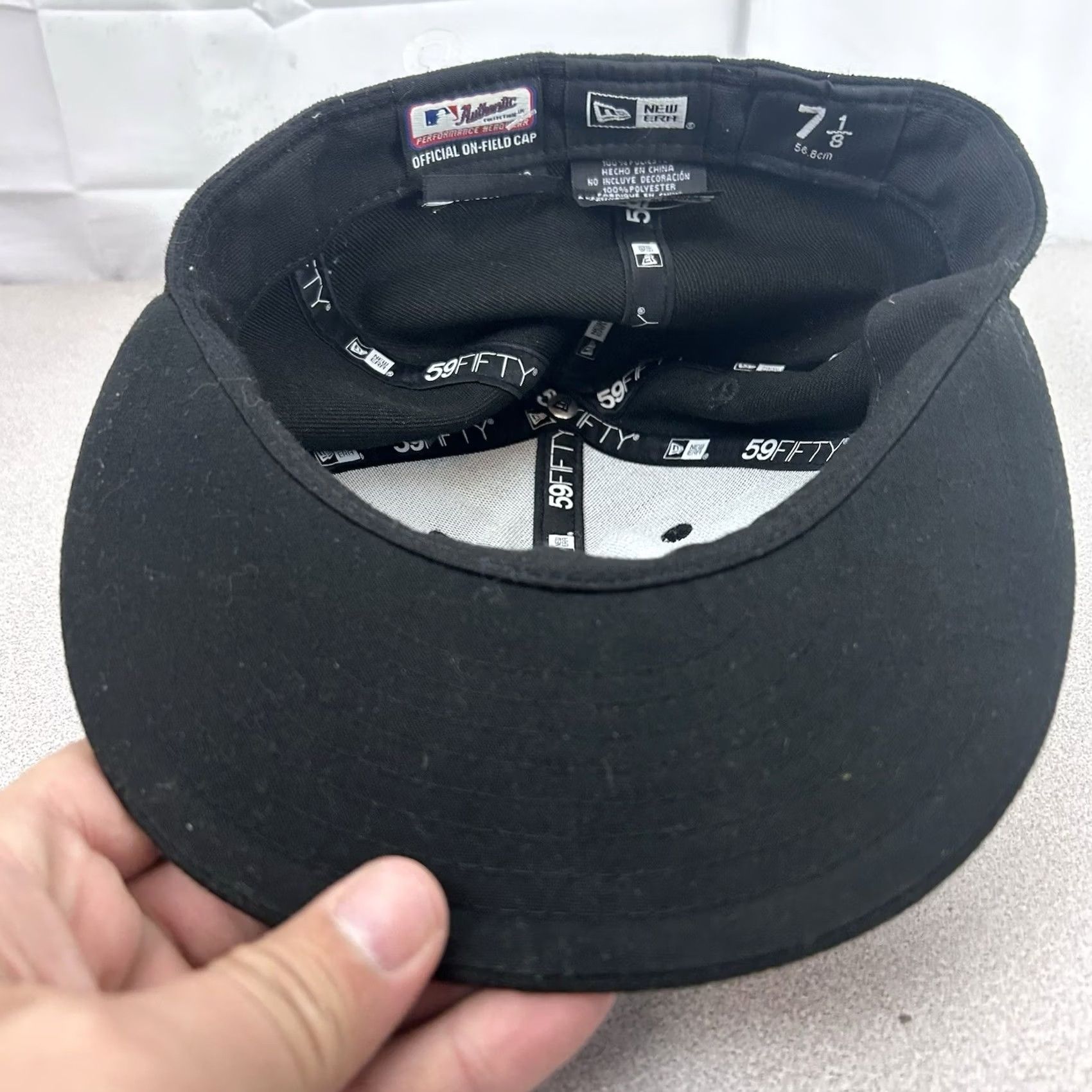 New Era New Era Pittsburgh Pirates MLB On Field Hat Fitted 7 1/8 Black Adults Men Baseball Cap Sports Classic Polyester Black 7 1/8 Size ONE SIZE - 4 Thumbnail