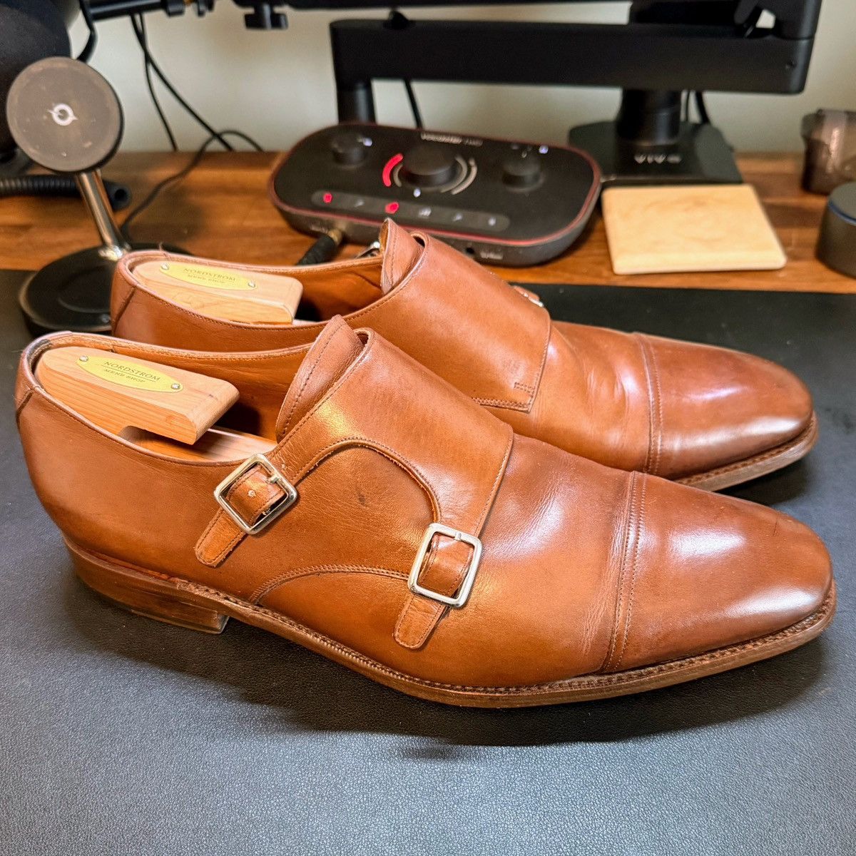 Meermin Meermin Double Monk Strap – Tan Calf – UK 10 / US 11D Size US 11 / EU 44 - 3 Thumbnail