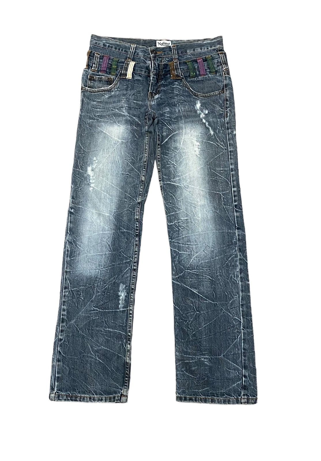 Other Japanese brand X nylaus double waist jeans Size US 32 / EU 48 - 1 Thumbnail