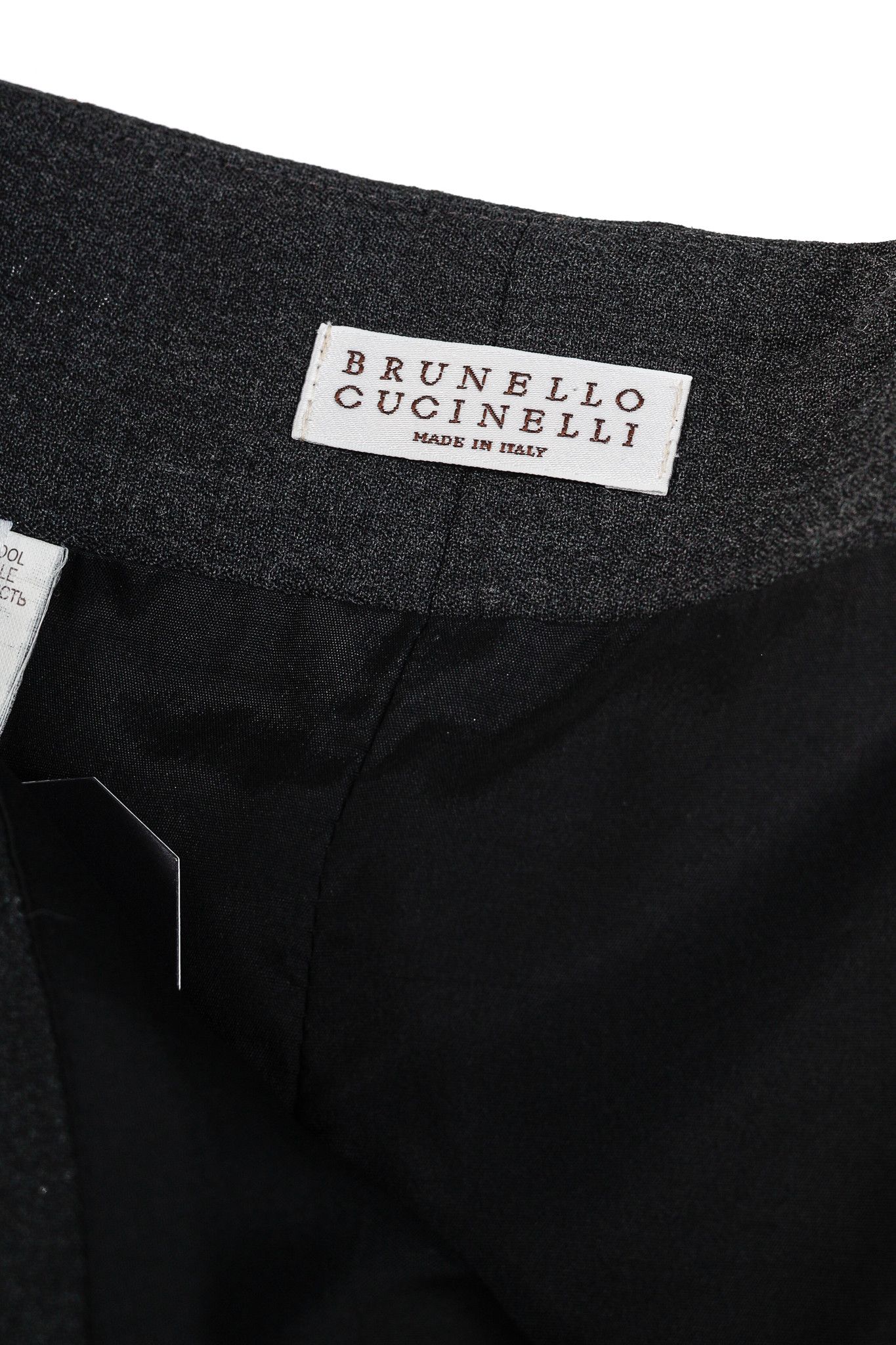 Brunello Cucinelli Brunello Cucinelli Grey Wool-Crepe Pleated Pencil Skirt Size 28" / US 6 / IT 42 - 7 Thumbnail