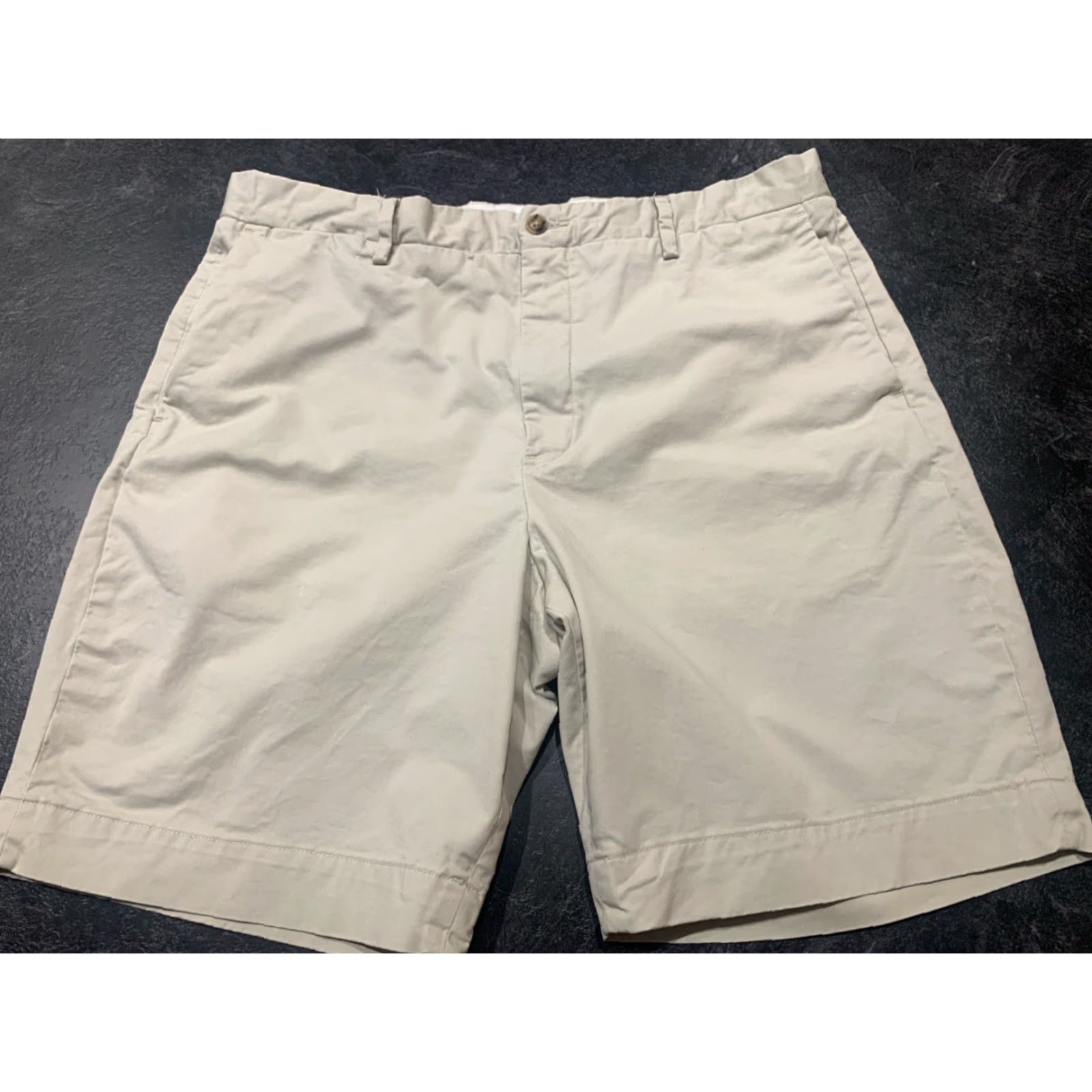 Polo Ralph Lauren VINTAGE Polo Ralph Lauren Men's Shorts Chino Flat Front 9" Inseam Regular Fit Cotton Spandex Beige Size 38 Size US M / EU 48-50 / 2 - 2 Thumbnail