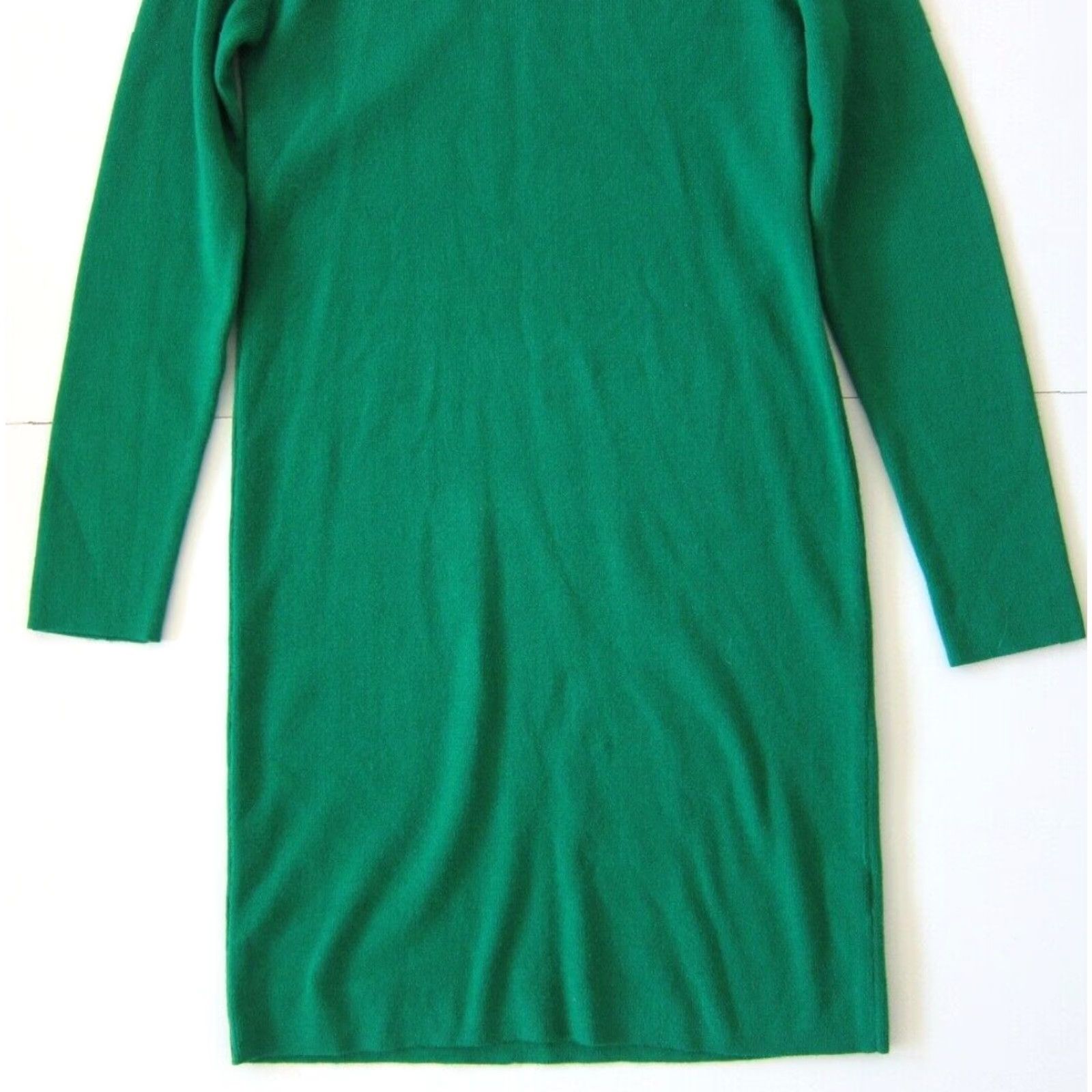 Vintage Angie Green Knit Stretch Turtle Neck Long Sleeve Straight Pencil Sweater Dress M Size M / US 6-8 / IT 42-44 - 8 Thumbnail