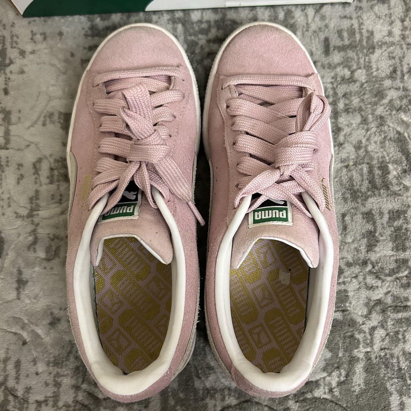 Puma Puma Suede Classic XXI Jr pink lady-puma white rose blanc Size US 7 / IT 37 - 5 Thumbnail