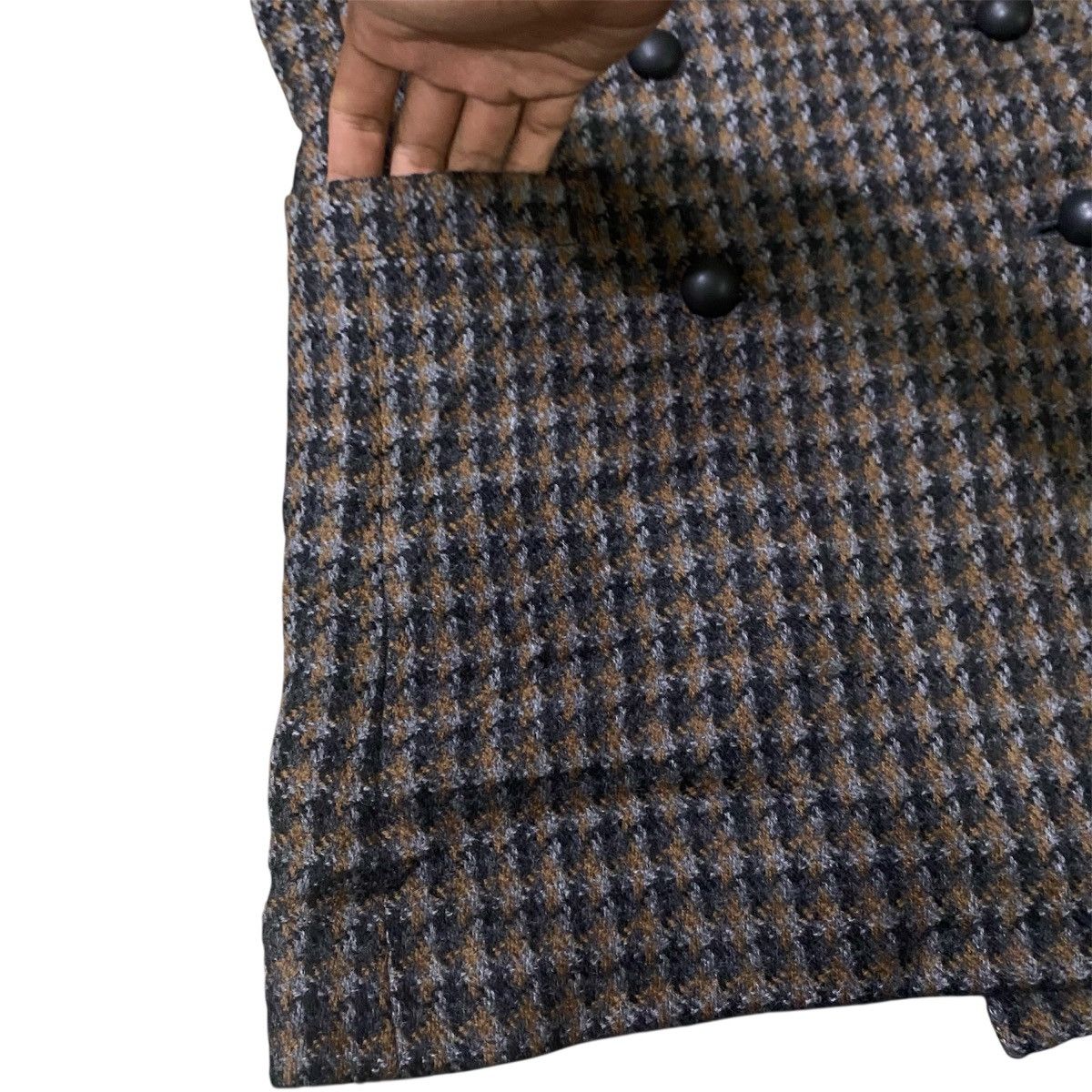 Balenciaga Balenciaga Houndstooth Double Breasted Wool Jacket Size S / US 4 / IT 40 - 8 Thumbnail