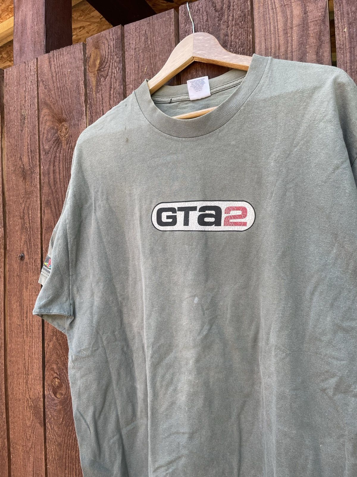 Vintage !ONLY ONE IN WORLD! GTA 2 Tees Rare Vintage Retro Y2K Khaki Size US XL / EU 56 / 4 - 2 Thumbnail