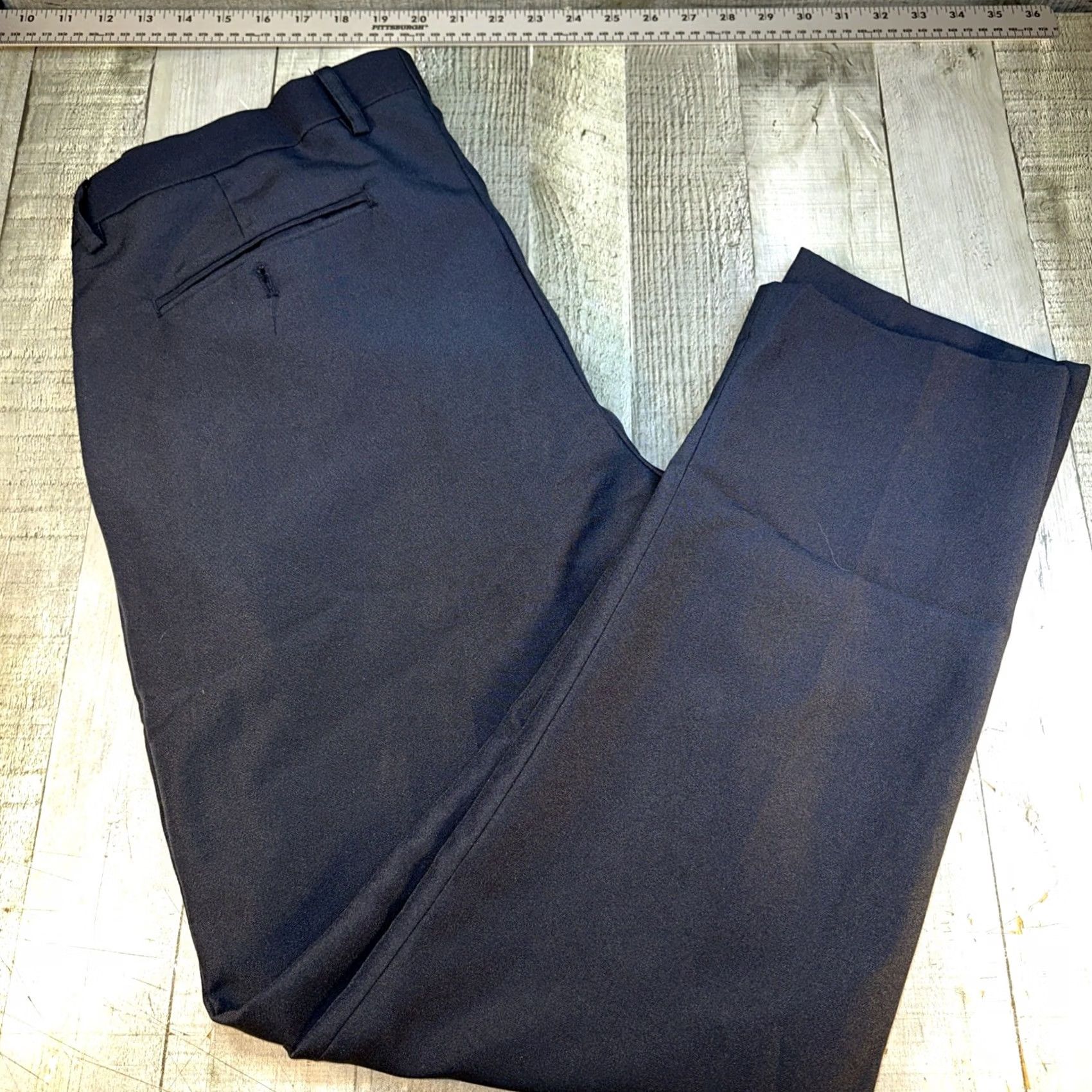Vintage Galaxy by Harvic Men’s Dress Pants Flat Front Classic Fit 36x30 Black Gray Pants Mens Trousers Dress Pants UK? Size US 36 / EU 52 - 3 Thumbnail