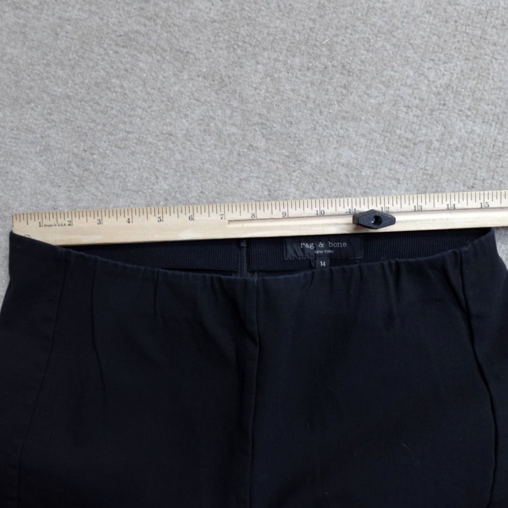 Rag & Bone rag & bone Womens Pants 14 Black Solid Ankle Ponte Size 36" / US 14 / IT 50 - 6 Thumbnail