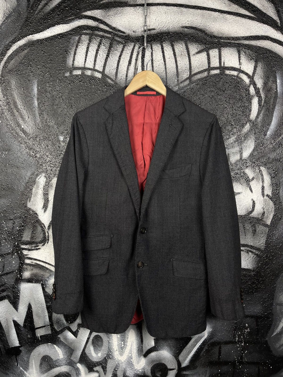Suitsupply Suitsupply Sienna Dark Grey Wool Blazer Jacket Size 48 Size 48R - 2 Thumbnail