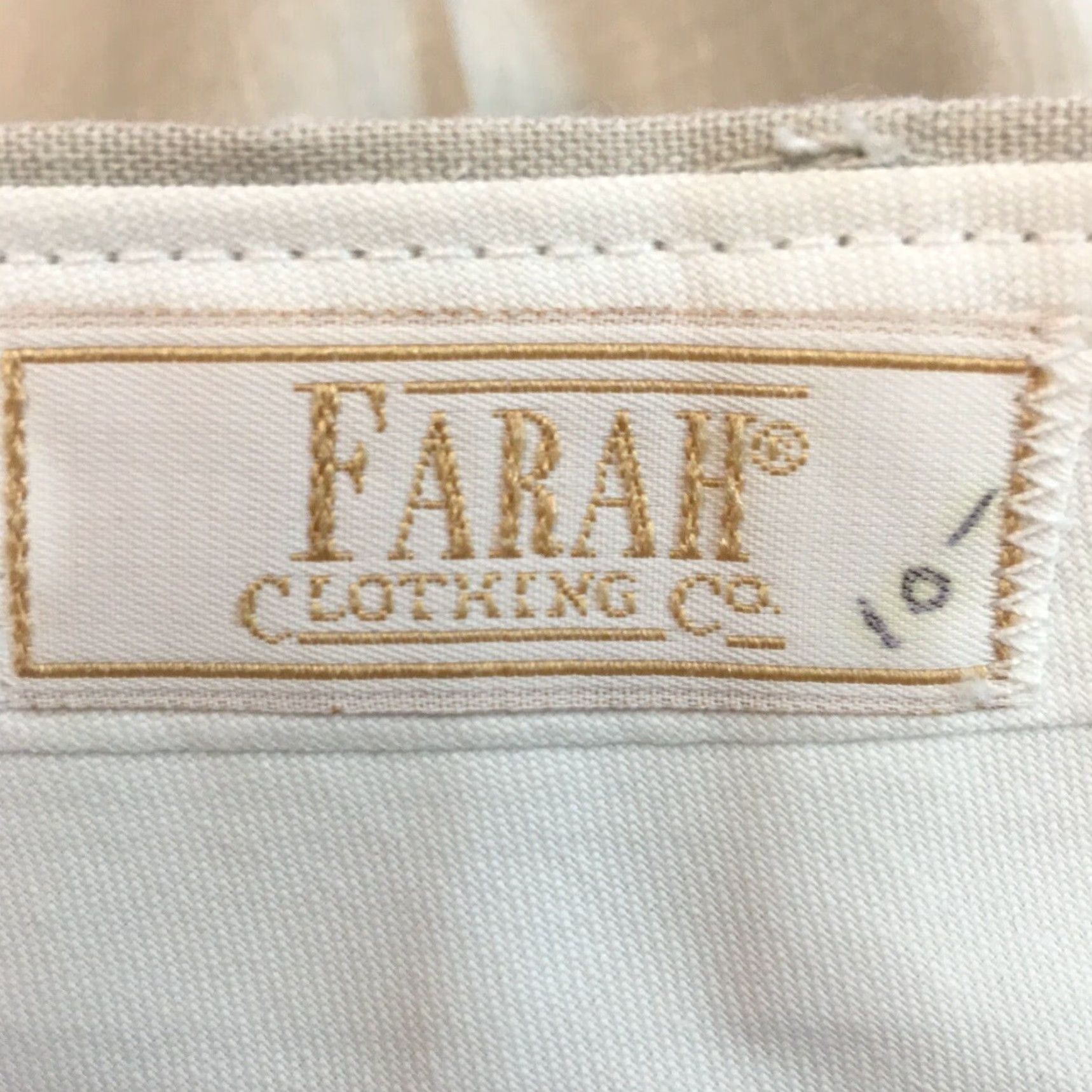 Farah Farah Brand Farah Clothing Co Mens Dress Pants Size 34 X32 Beige Regular Rise High Flat Front Cords Straight Pants Size US 34 / EU 50 - 6 Thumbnail
