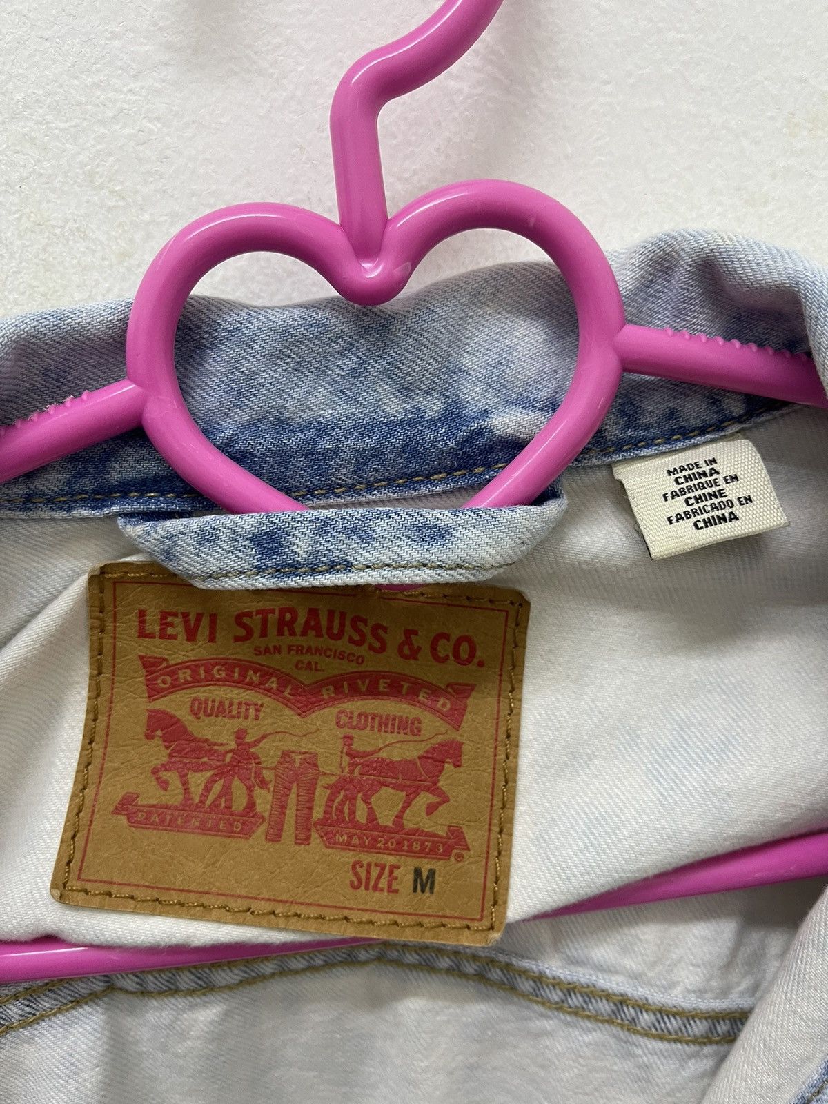 Levi's Rare LEVI’S Acid Wash Denim Trucker Jacket Size US M / EU 48-50 / 2 - 5 Thumbnail