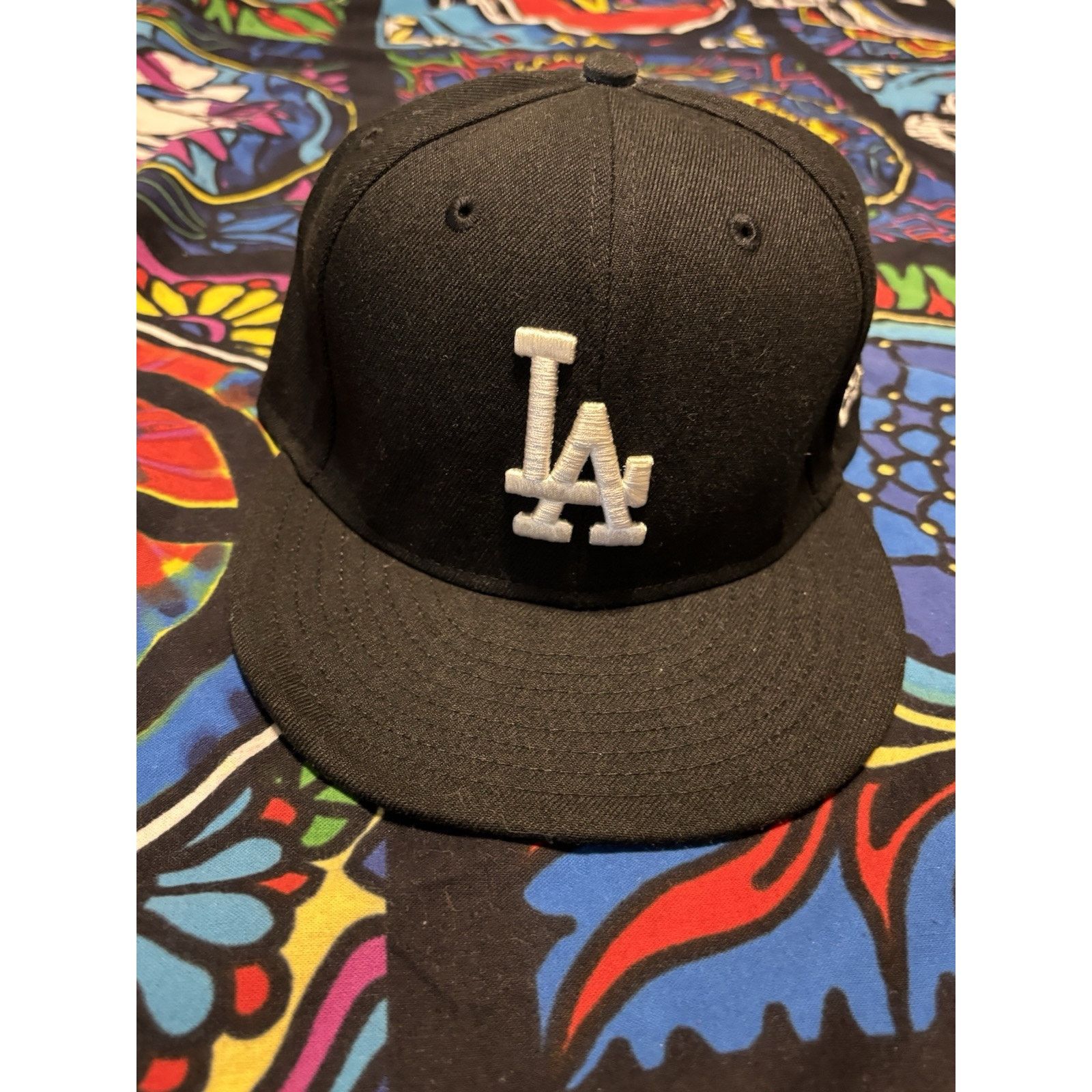 New Era Los Angeles Dodgers Black flex fit 7 5/8 Size ONE SIZE - 2 Thumbnail