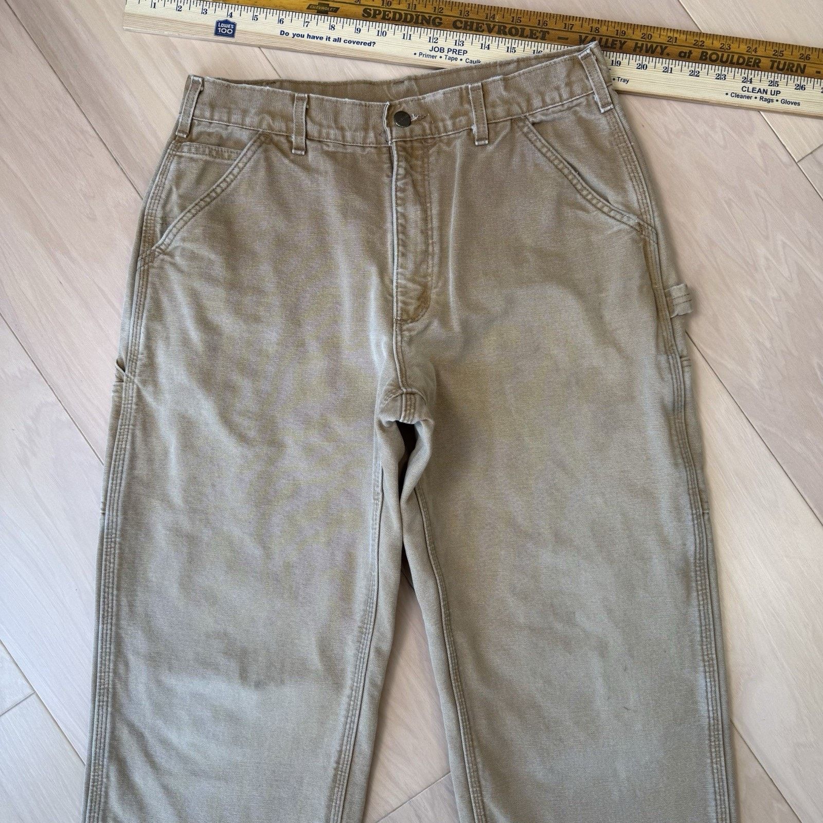 Carhartt Vintage Carhartt Flannel Lined Pants 32 Khaki 90s Heavy Size US 32 / EU 48 - 3 Thumbnail