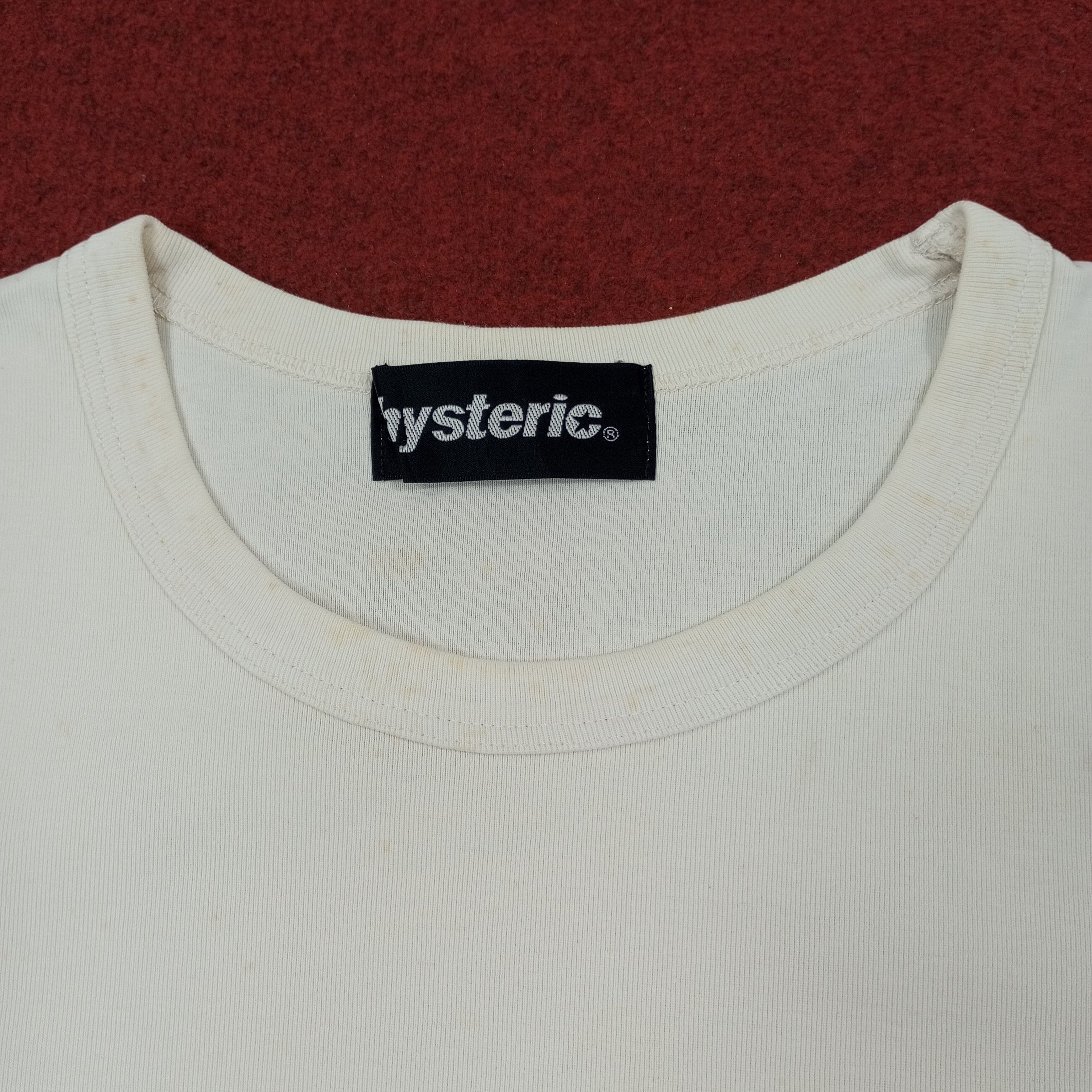Hysteric Glamour × Japanese Brand × Vintage Hysteric Glamour Japanese Brand Streetwear Tshirt c219n42 Size US S / EU 44-46 / 1 - 6 Thumbnail