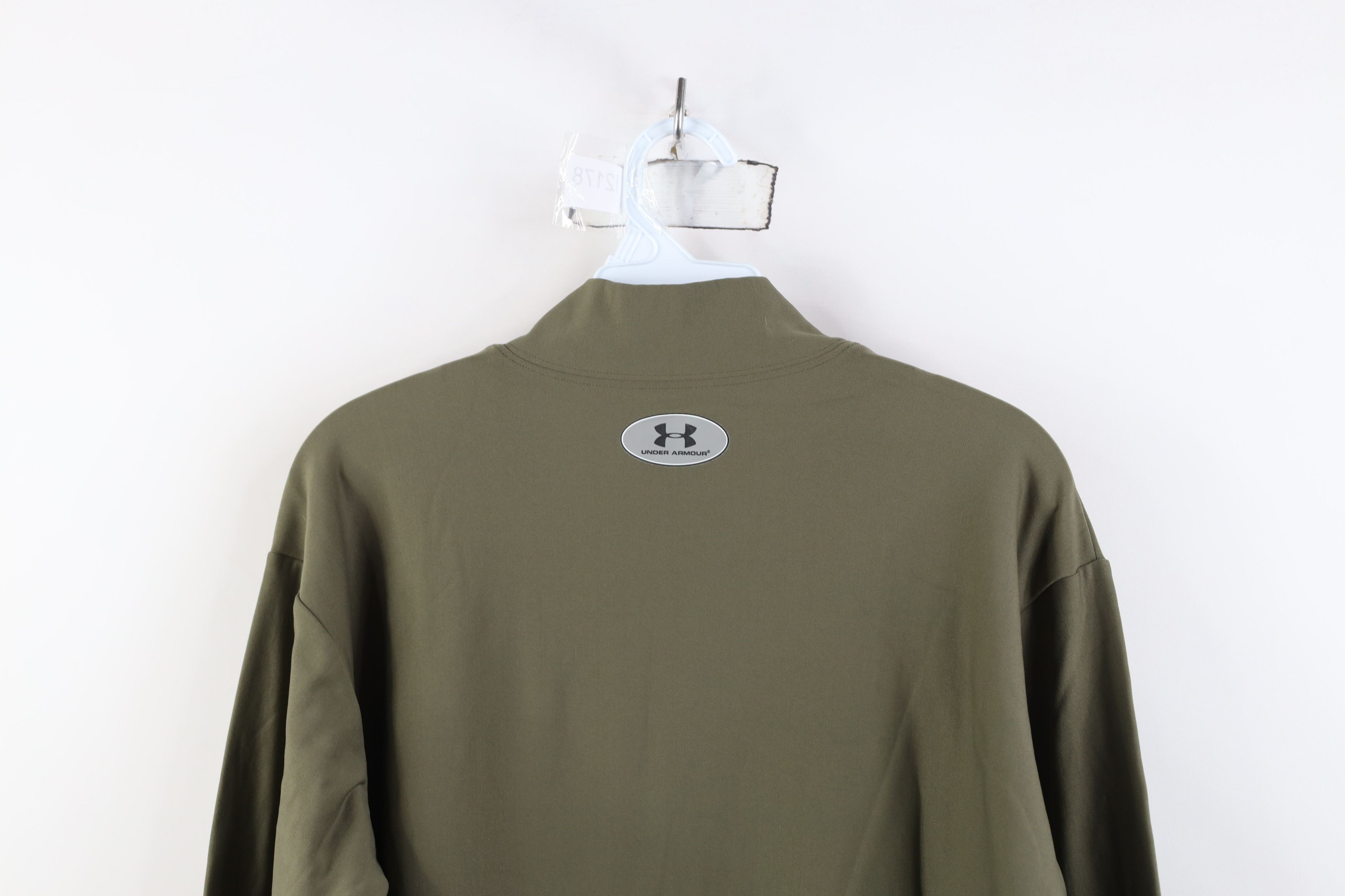 Under Armour Vintage Under Armour Compression Mock Neck T-Shirt Green Size US XL / EU 56 / 4 - 12 Thumbnail