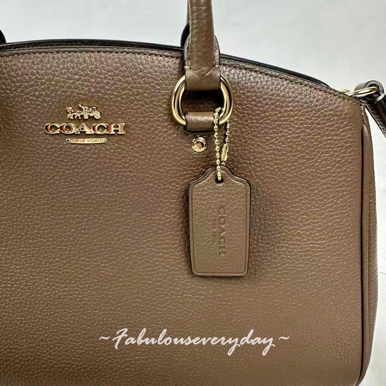 Coach Coach Savannah Carryall Crossbody Leather/Gold/Dark Stone Size ONE SIZE - 5 Thumbnail