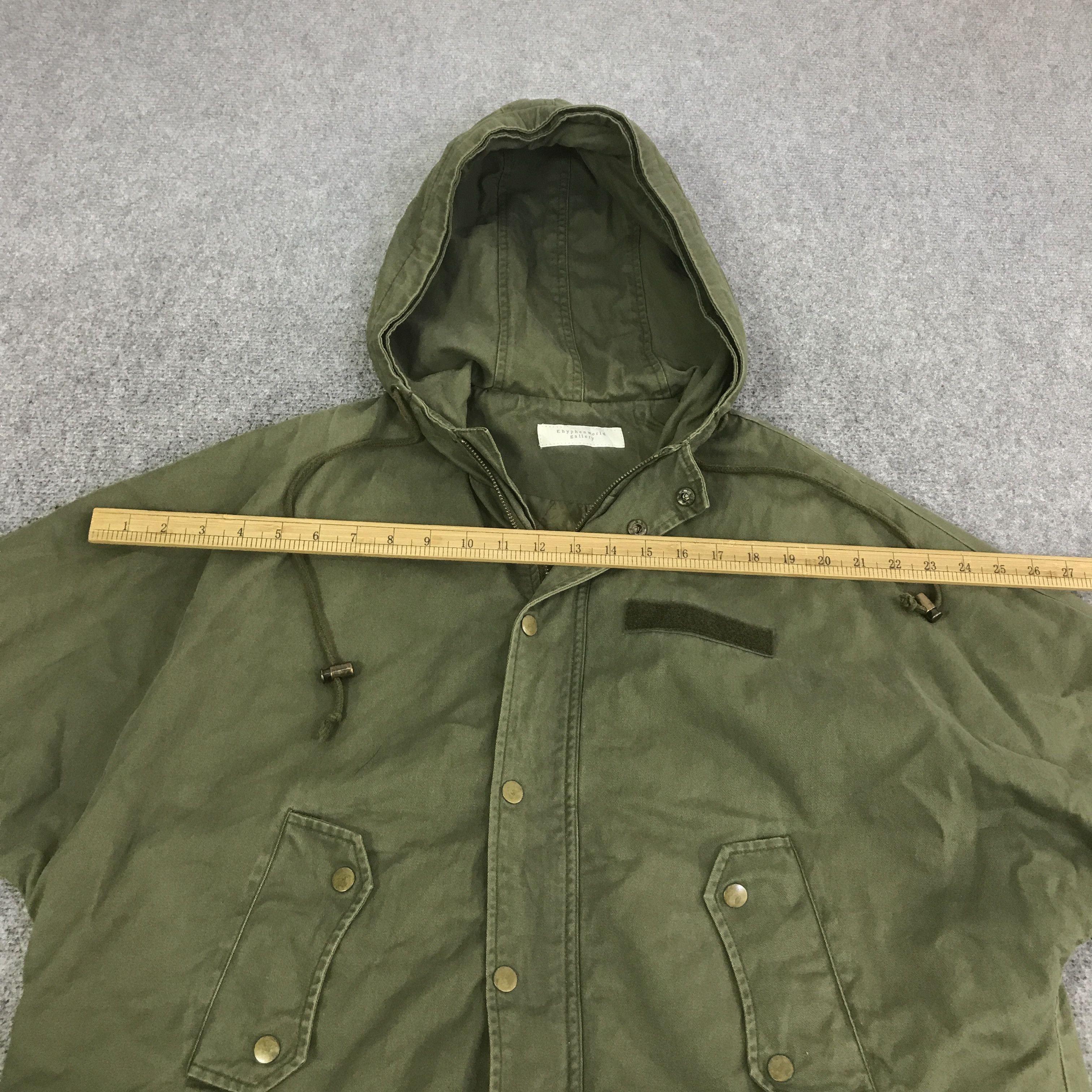 Japanese Brand EHYPHENWORLD GALLERY CROPPED JACKET HOODIE K134B2 Size US L / EU 52-54 / 3 - 5 Thumbnail