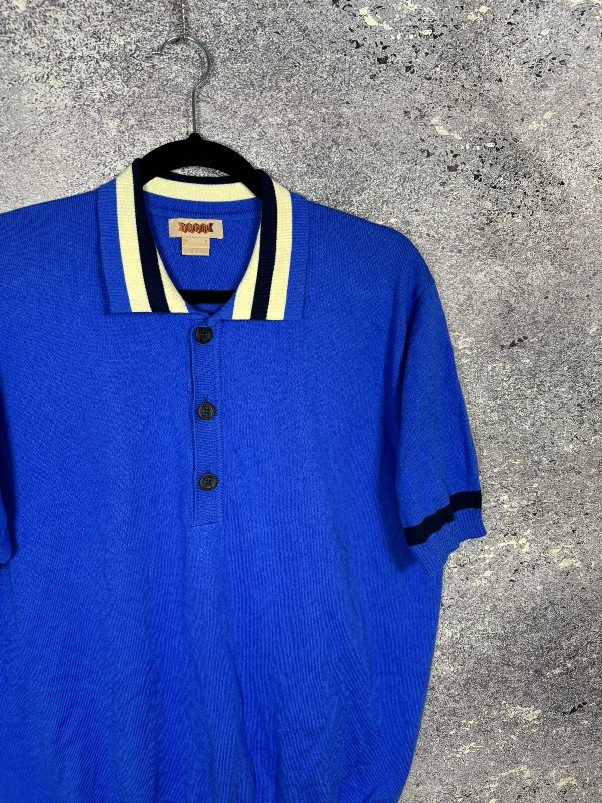 Baracuta × Vintage Vintage Baracuta Knit Polo Shirt Medium Blue Italy Oldmoney Size US M / EU 48-50 / 2 - 2 Thumbnail