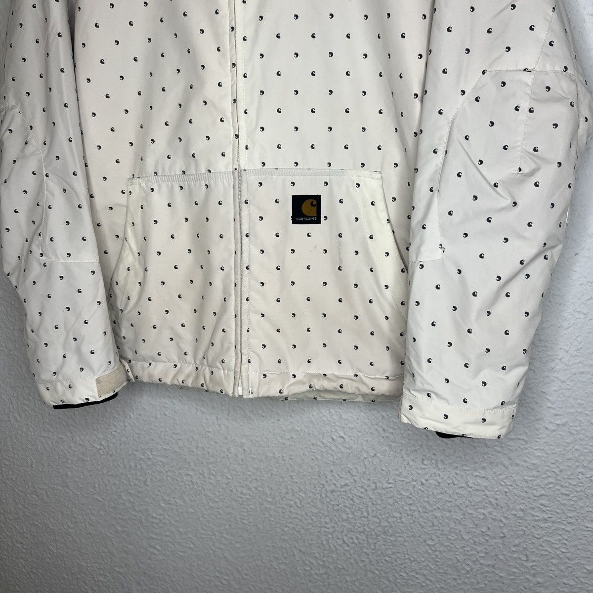 Carhartt Vintage Carhartt WiP Jacket White Monogram Logo Size US L / EU 52-54 / 3 - 3 Thumbnail