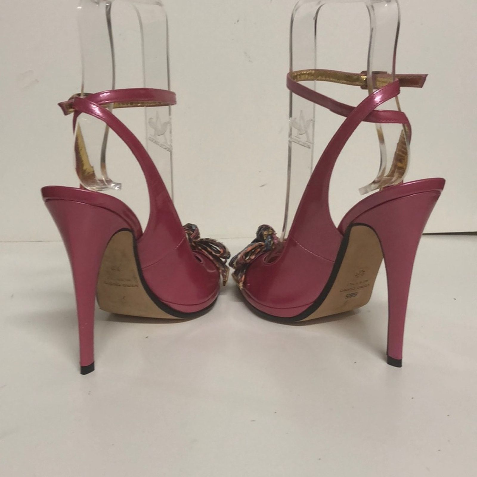 & Other Stories Francesco Sacco Made in Italy Pink Heel wPythonBow Size US 7 / IT 37 - 4 Thumbnail