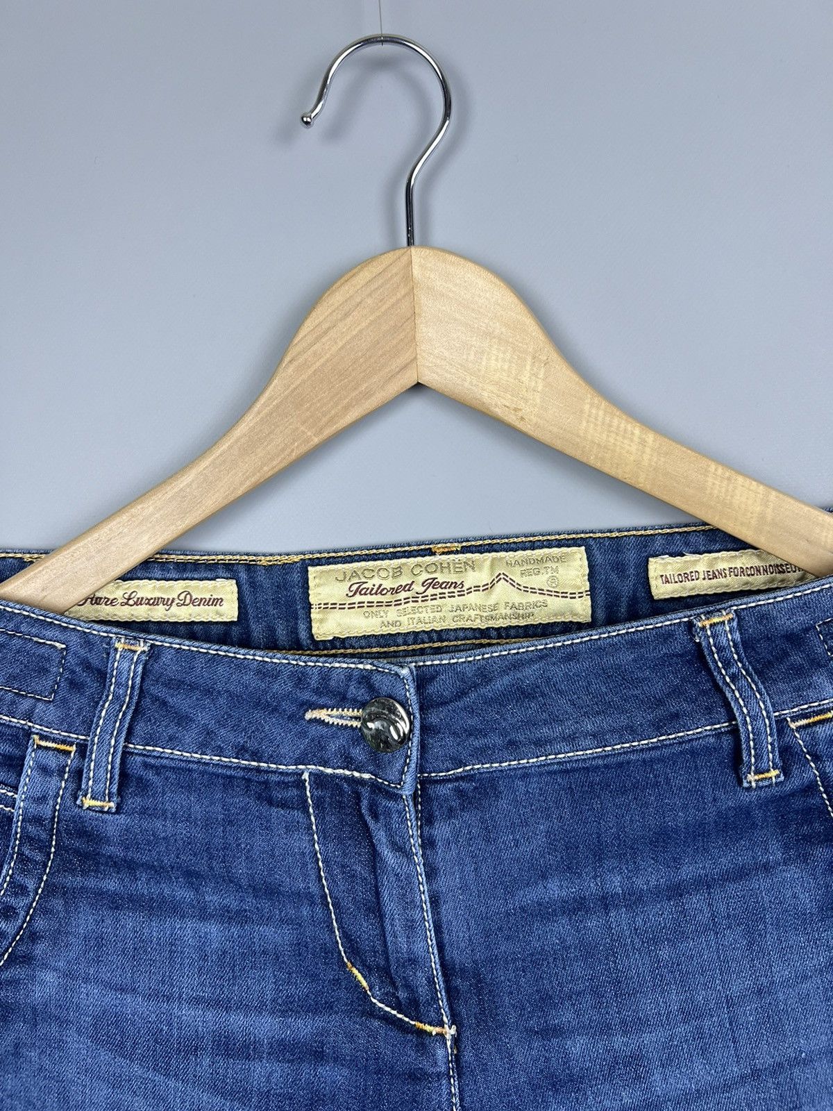 Jacob Cohen Jacob Cohen Jeans ”Girls Save The World” Blue Made in Italy Size 31" - 8 Thumbnail