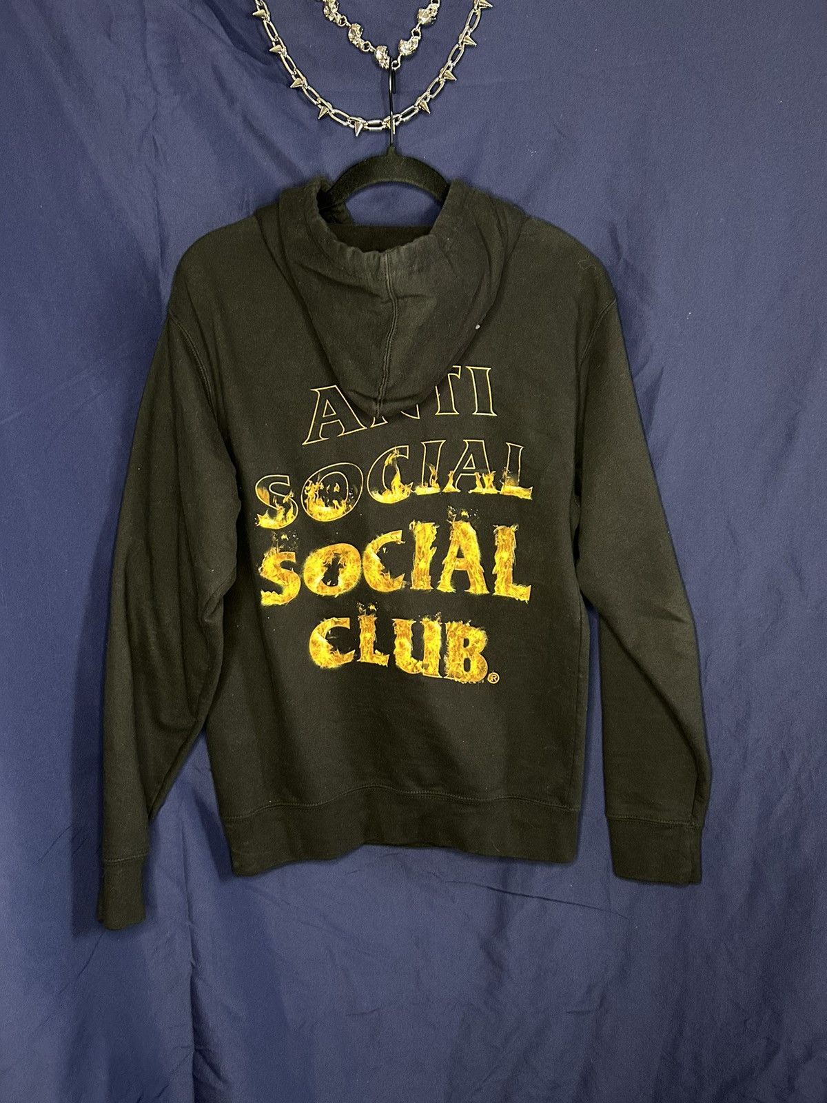Anti Social Social Club ASSC Flame Hoodie Size US S / EU 44-46 / 1 - 1 Thumbnail