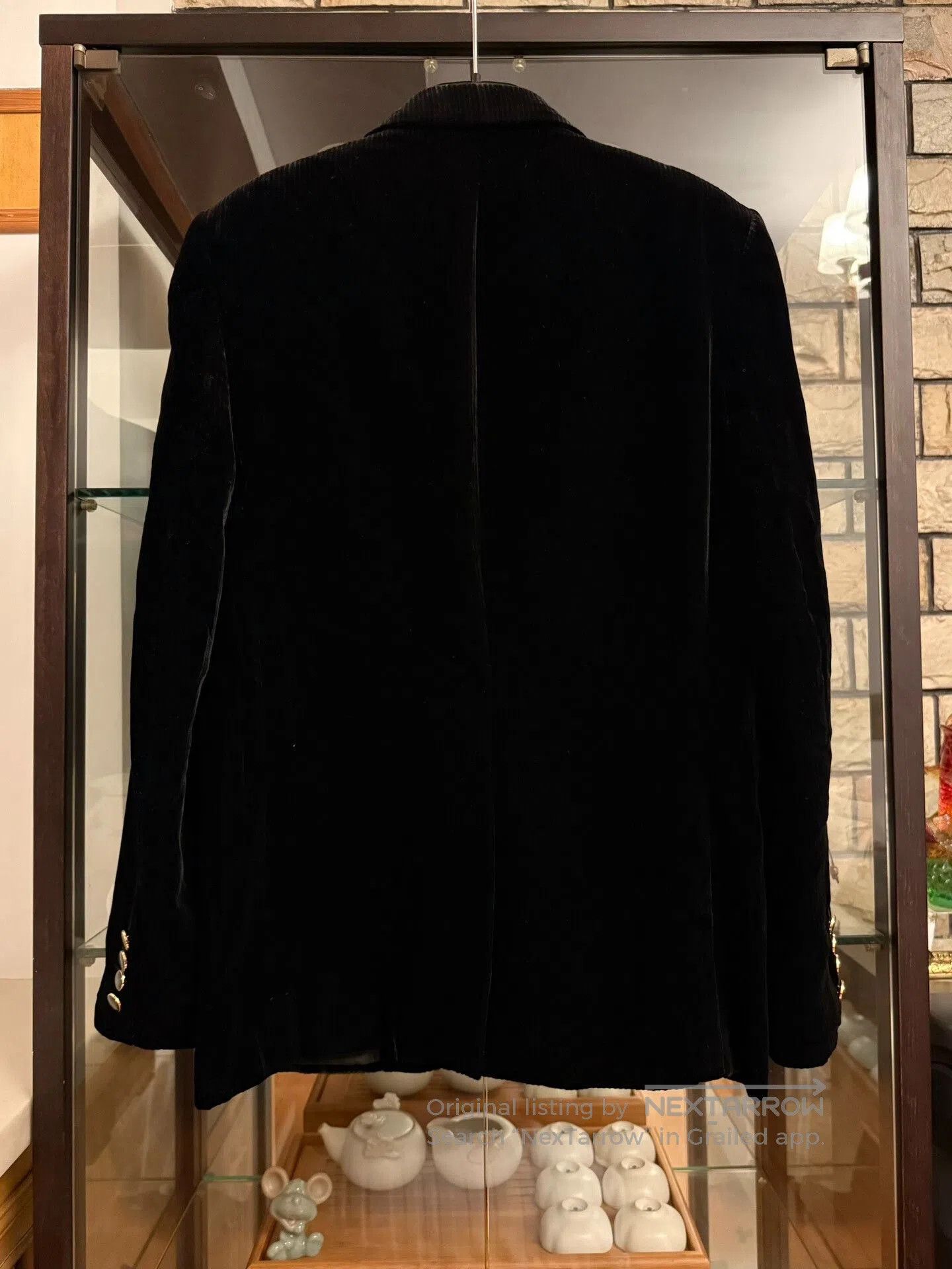 Saint Laurent Paris Saint Laurent 20FW Runway Black Velvet Striped Suit. Size US M / EU 48-50 / 2 - 5 Thumbnail