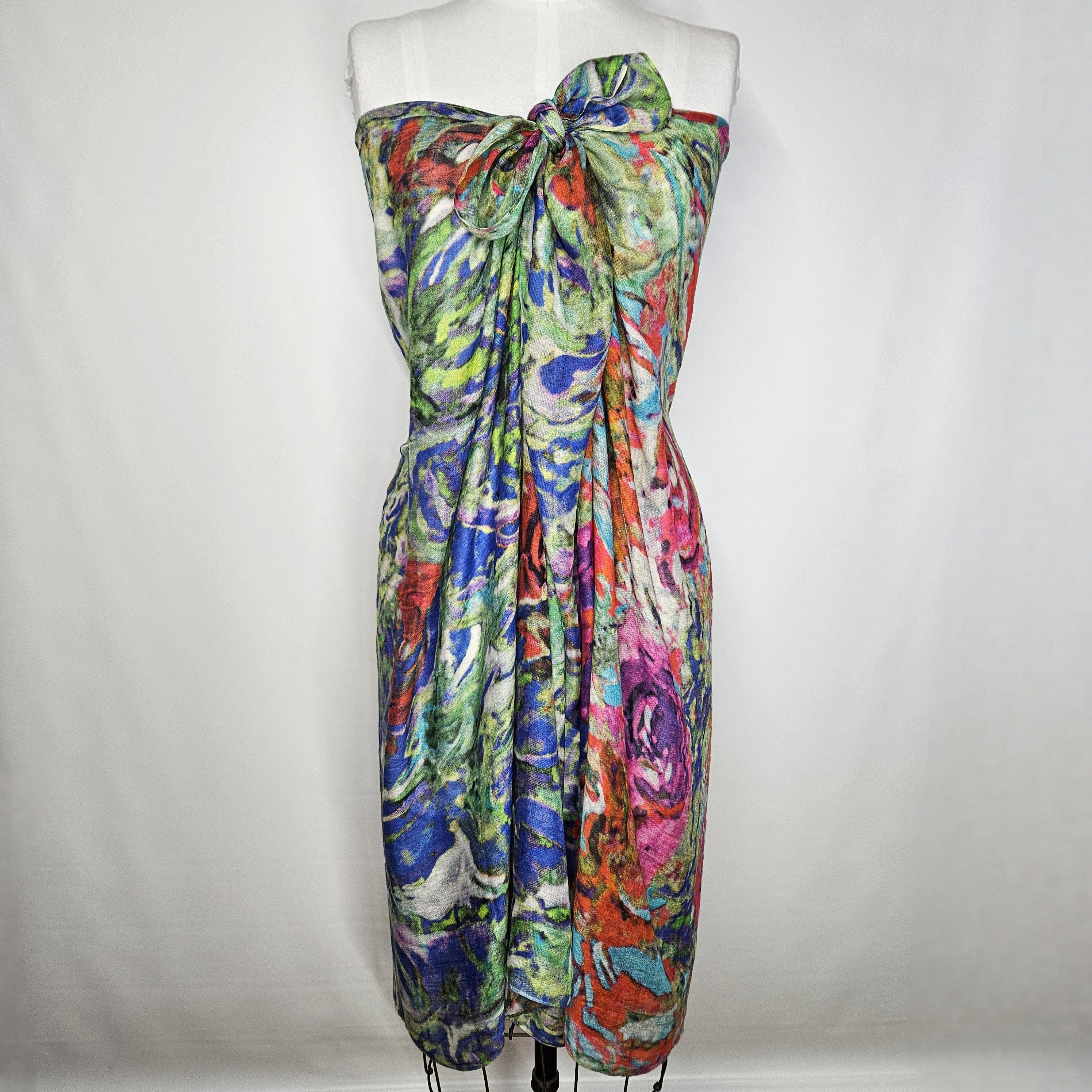 Other Lulla Collection 40x74" Infinity Scarf Sarong Floral Rainbow Size ONE SIZE - 8 Thumbnail