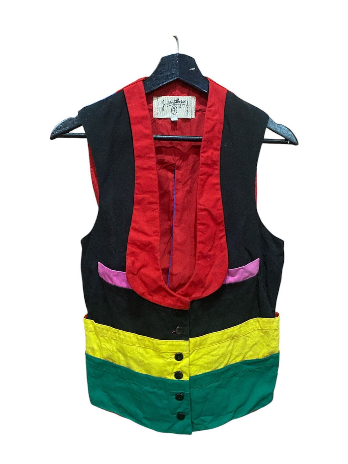 Jean Charles De Castelbajac Jean-Charles de Castelbajac Color Block Vest Multicolor Size US S / EU 44-46 / 1 - 1 Thumbnail