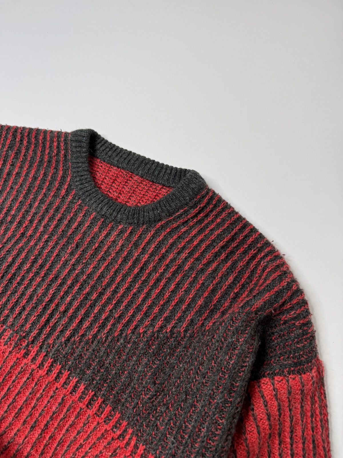 Vintage Vintage red ribbed wool blend sweater knit swag y2k japanese Size US M / EU 48-50 / 2 - 2 Thumbnail