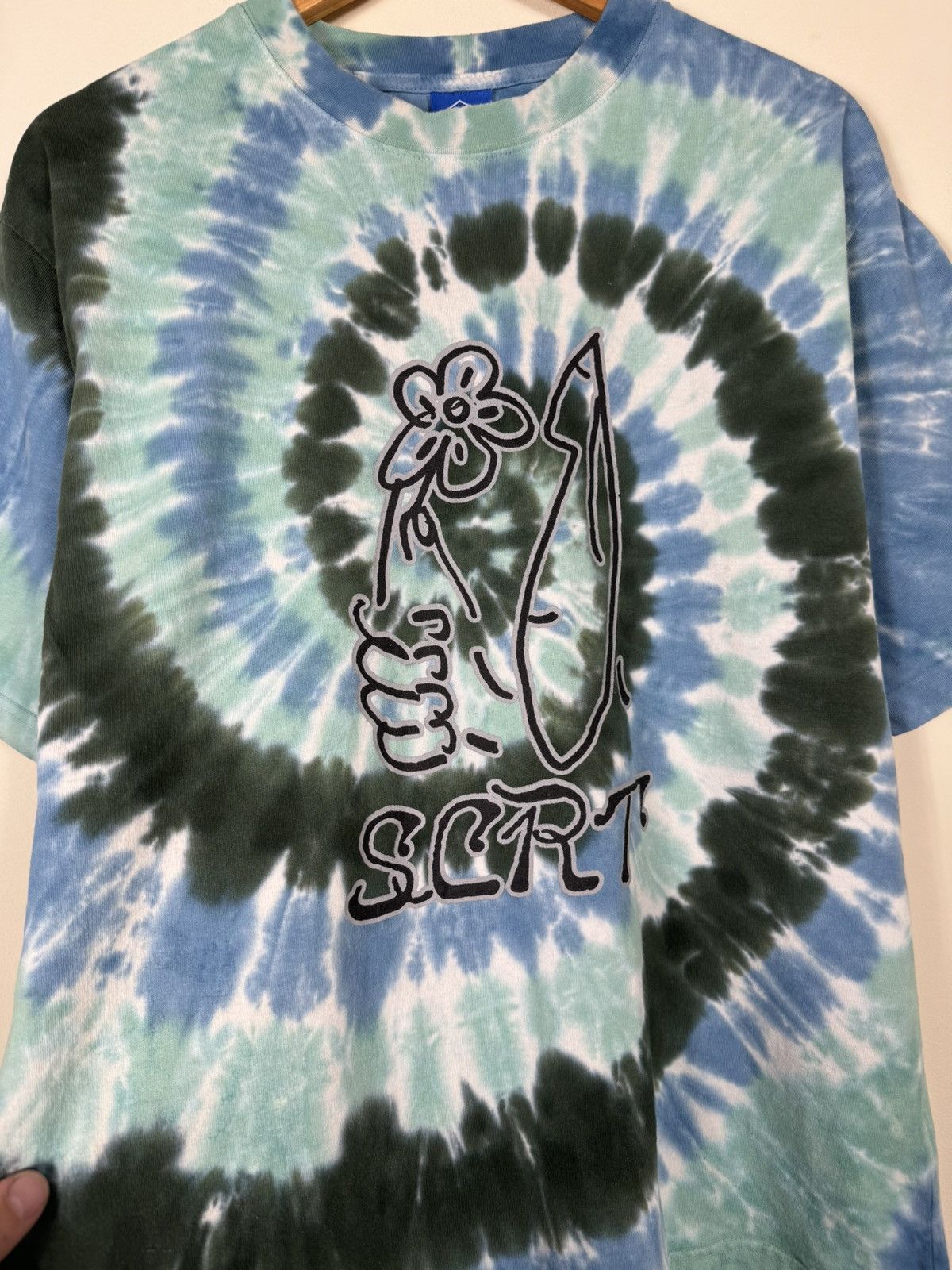 SCRT SCRT Tie Dye Printed Logo Oversized T Shirt Size US M / EU 48-50 / 2 - 2 Thumbnail
