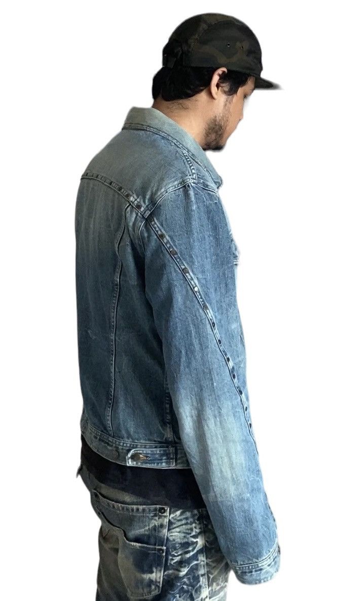 Just Cavalli Vintage Roberto Cavalli Stud Denim Jacket Overlong Sleeve Size US M / EU 48-50 / 2 - 2 Thumbnail