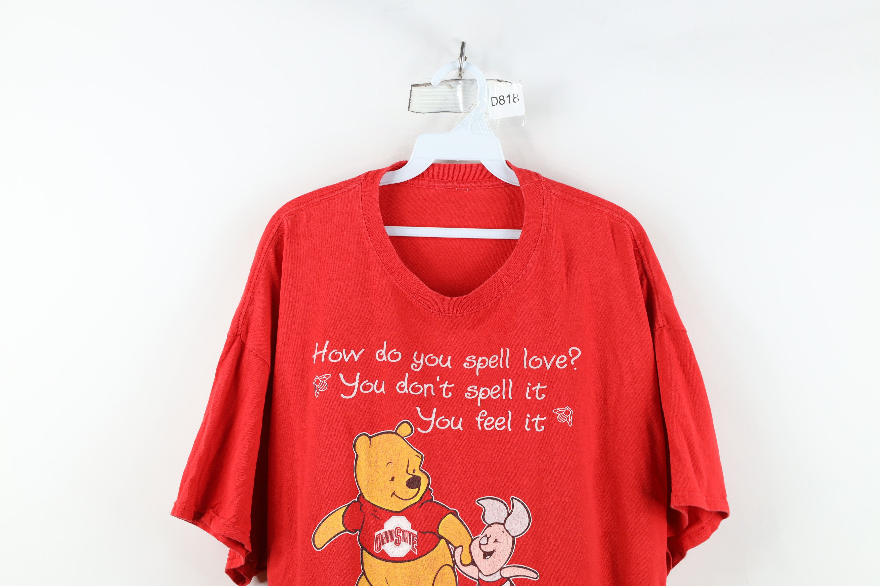 Disney Vintage 90s Disney Winnie the Pooh Ohio University T-Shirt Size 3XL / US 20-22 - 2 Thumbnail