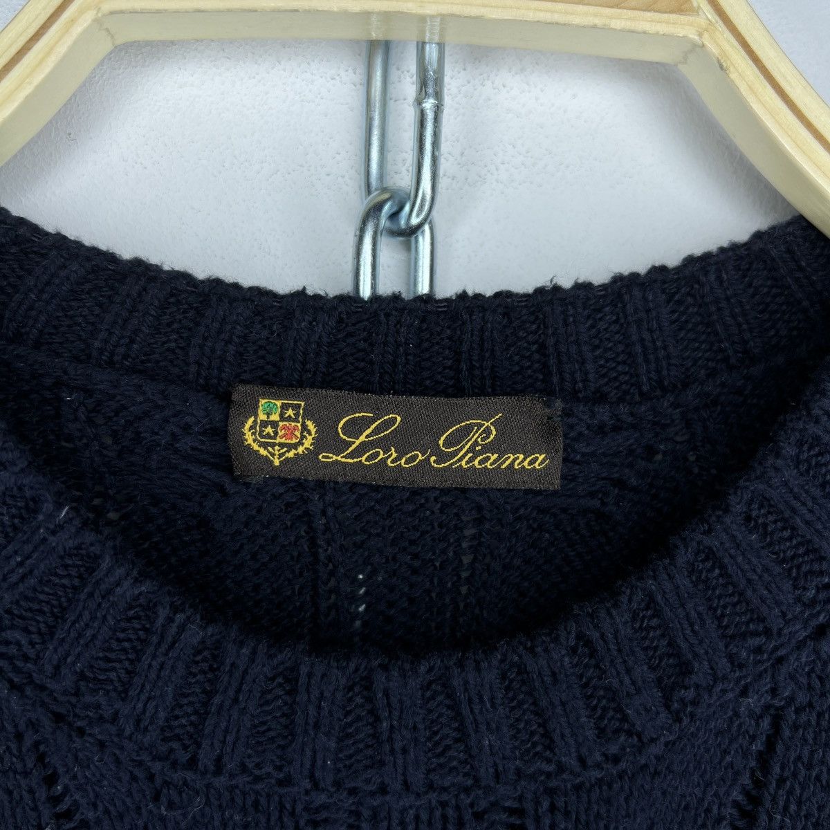 Loro Piana Loro Piana Cable Knitwear Jumper Sweater Navy Classic Luxury Size US M / EU 48-50 / 2 - 5 Thumbnail