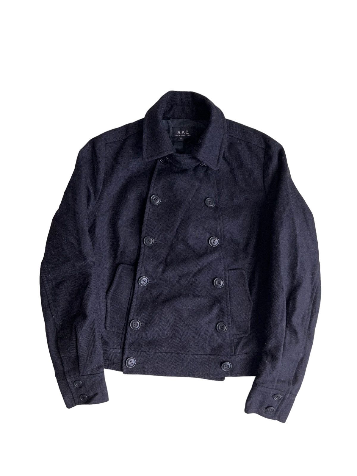 A.P.C. Vintage APC 🇫🇷 Double Breast Wool Biker Jacket Size US S / EU 44-46 / 1 - 2 Thumbnail